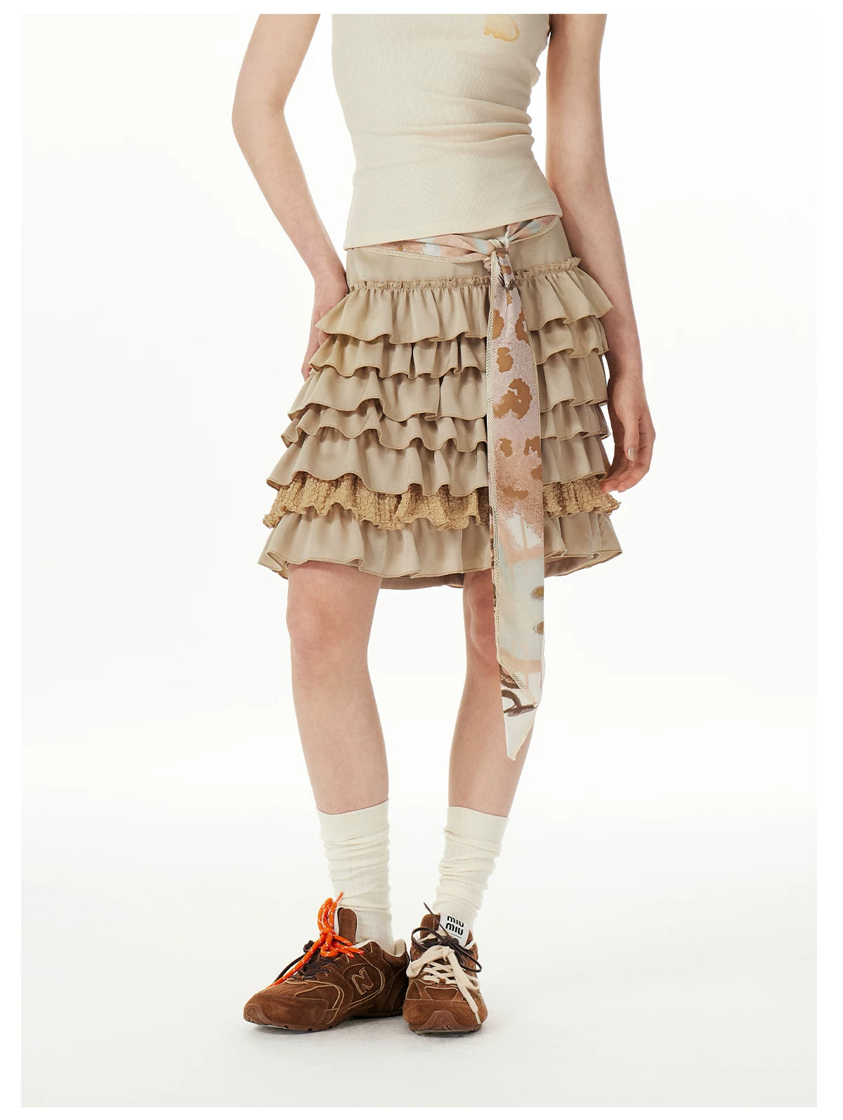 Meadow Doodle Blossom Tie Belt