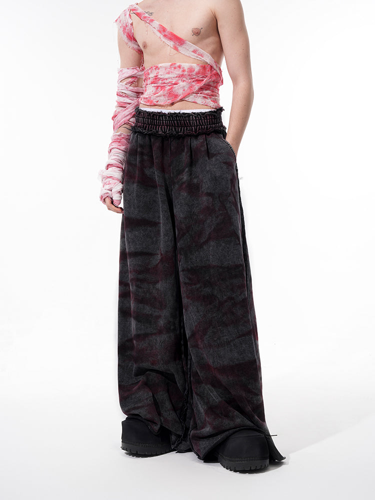 Dark Tie-Dye Hoodie and Pants Setup