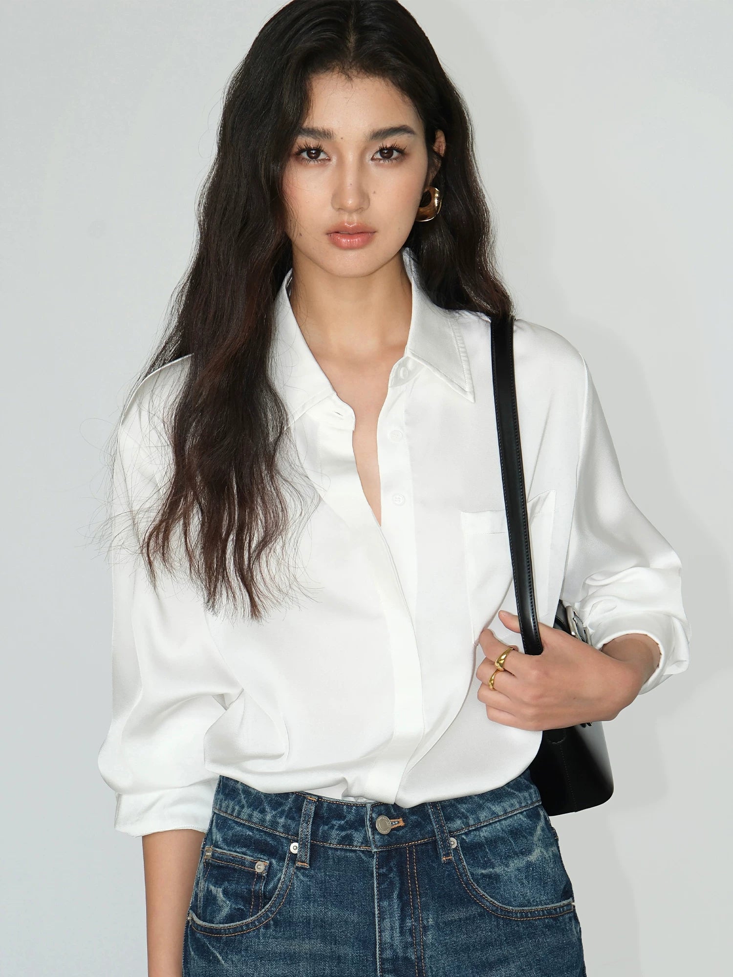 Silkline Classic Draped Pocket Shirts