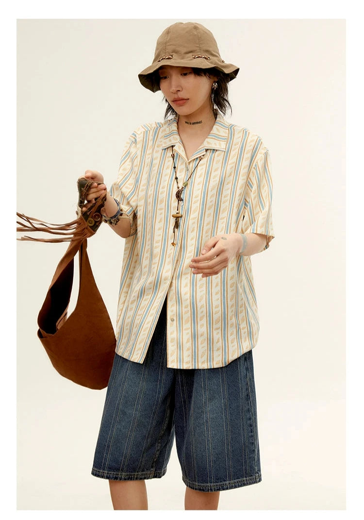 octopusme Striped Linen Shirt