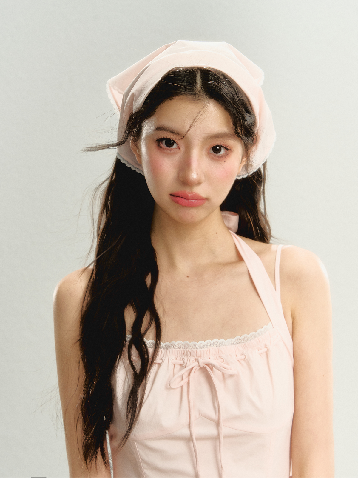 Pink Halter Bow Maxi Summer Dress
