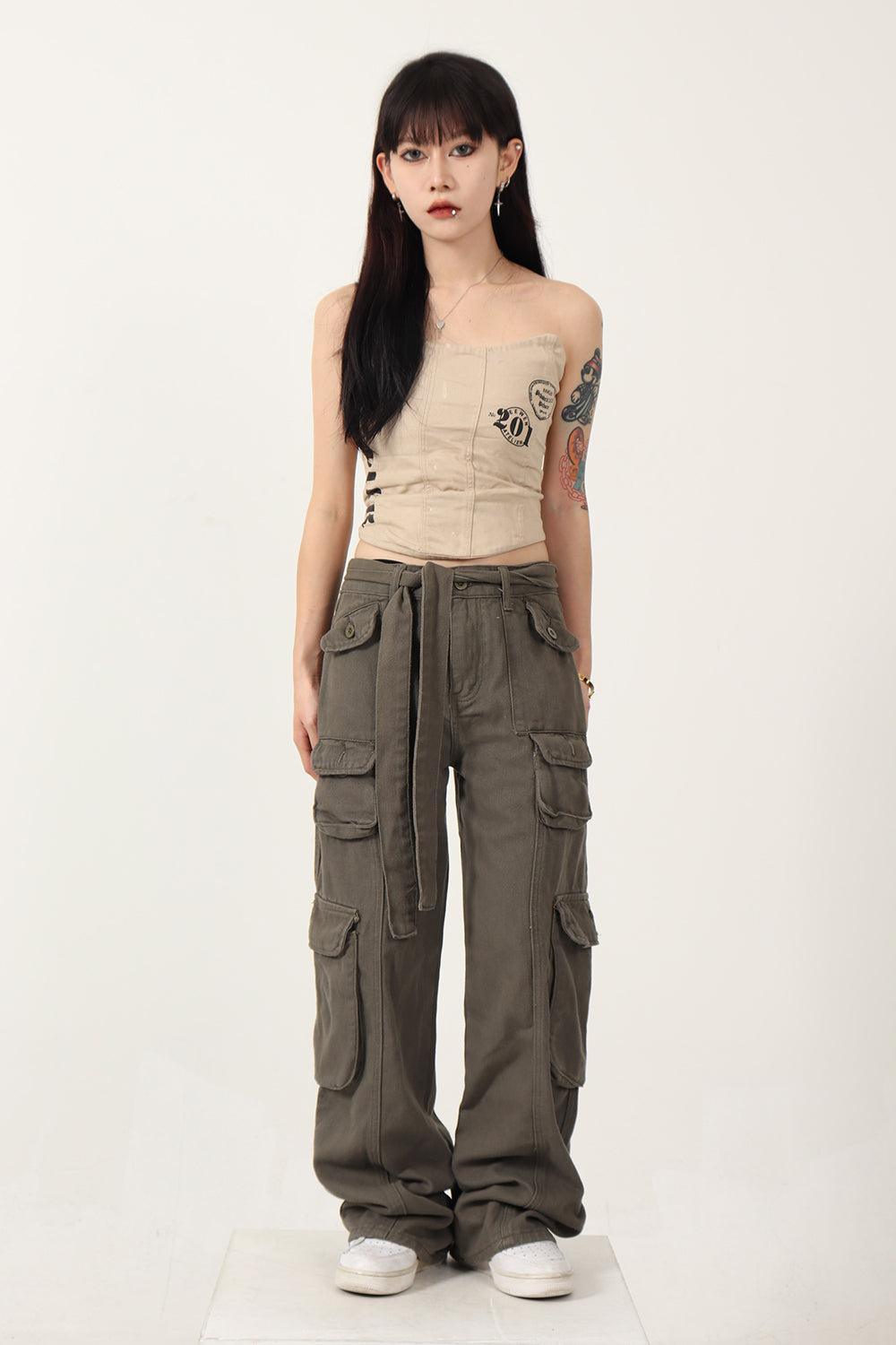 Cargo Pants in Yuppie Style - chiclara