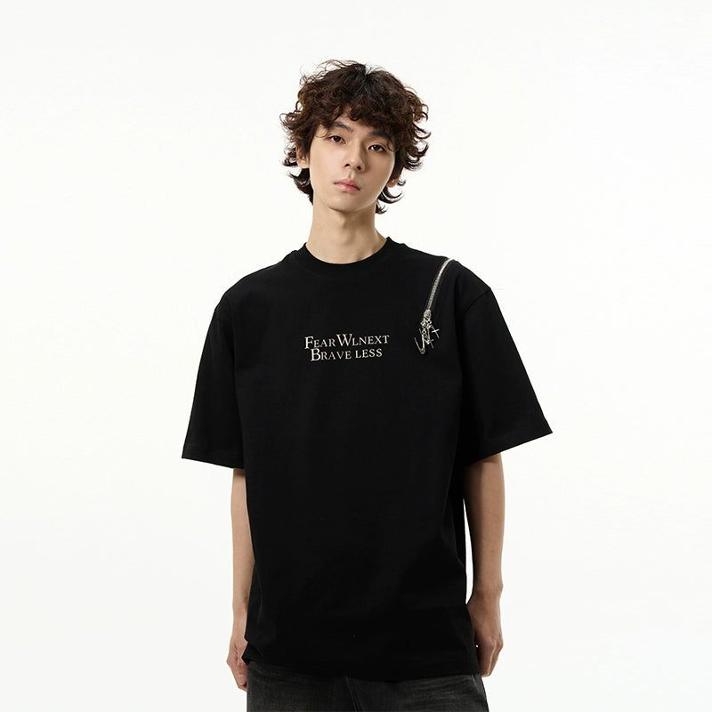 Brave Less Slogan T-Shirt