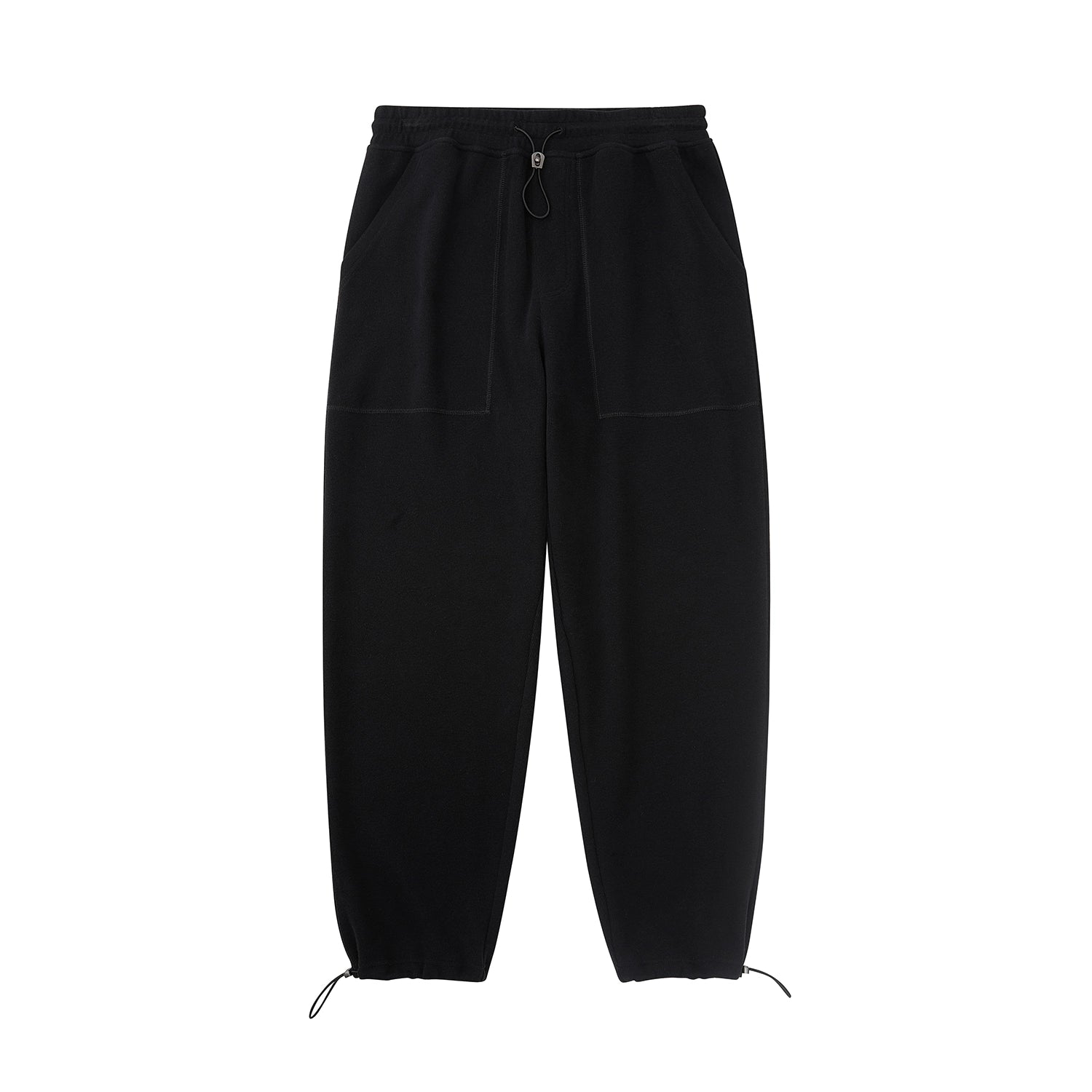 Drawstring Wide-Leg Athletic Pants