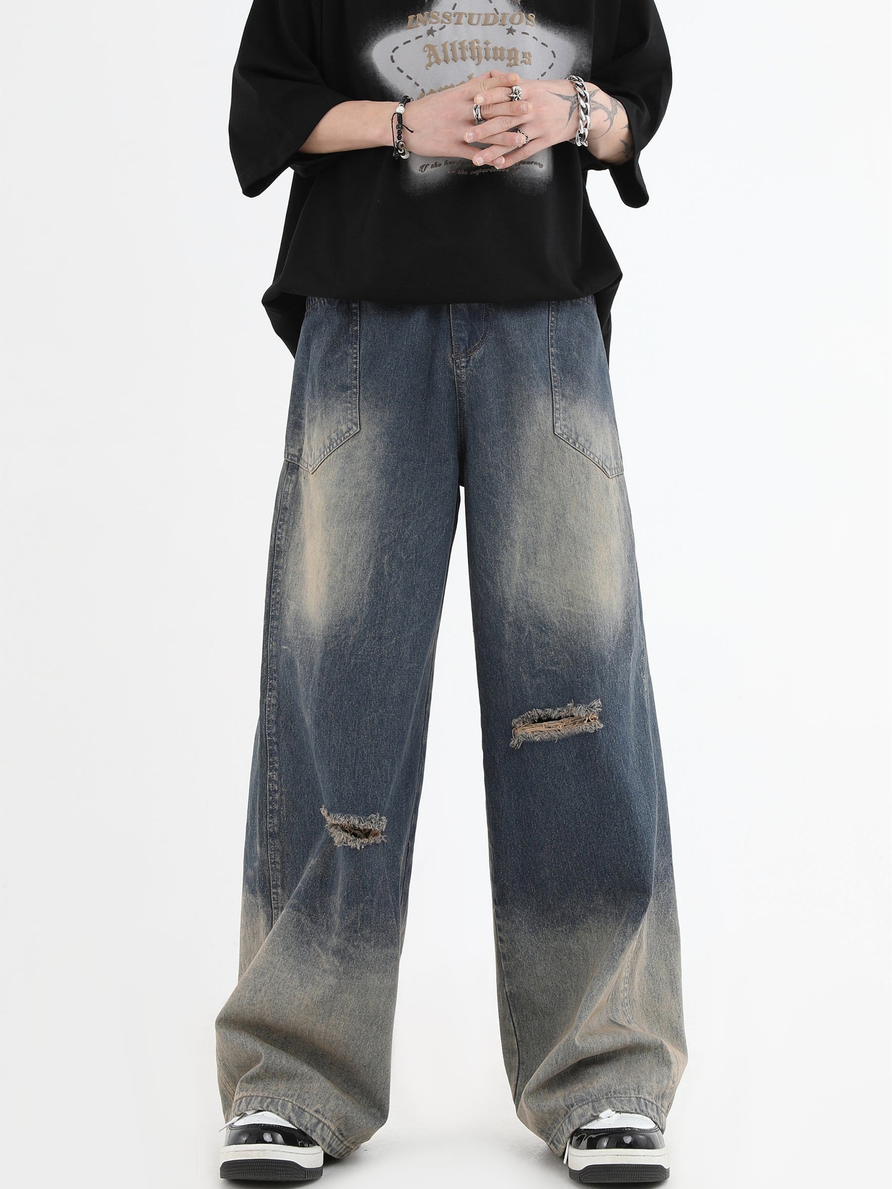 Vintage American Cut Washed Jeans - chiclara