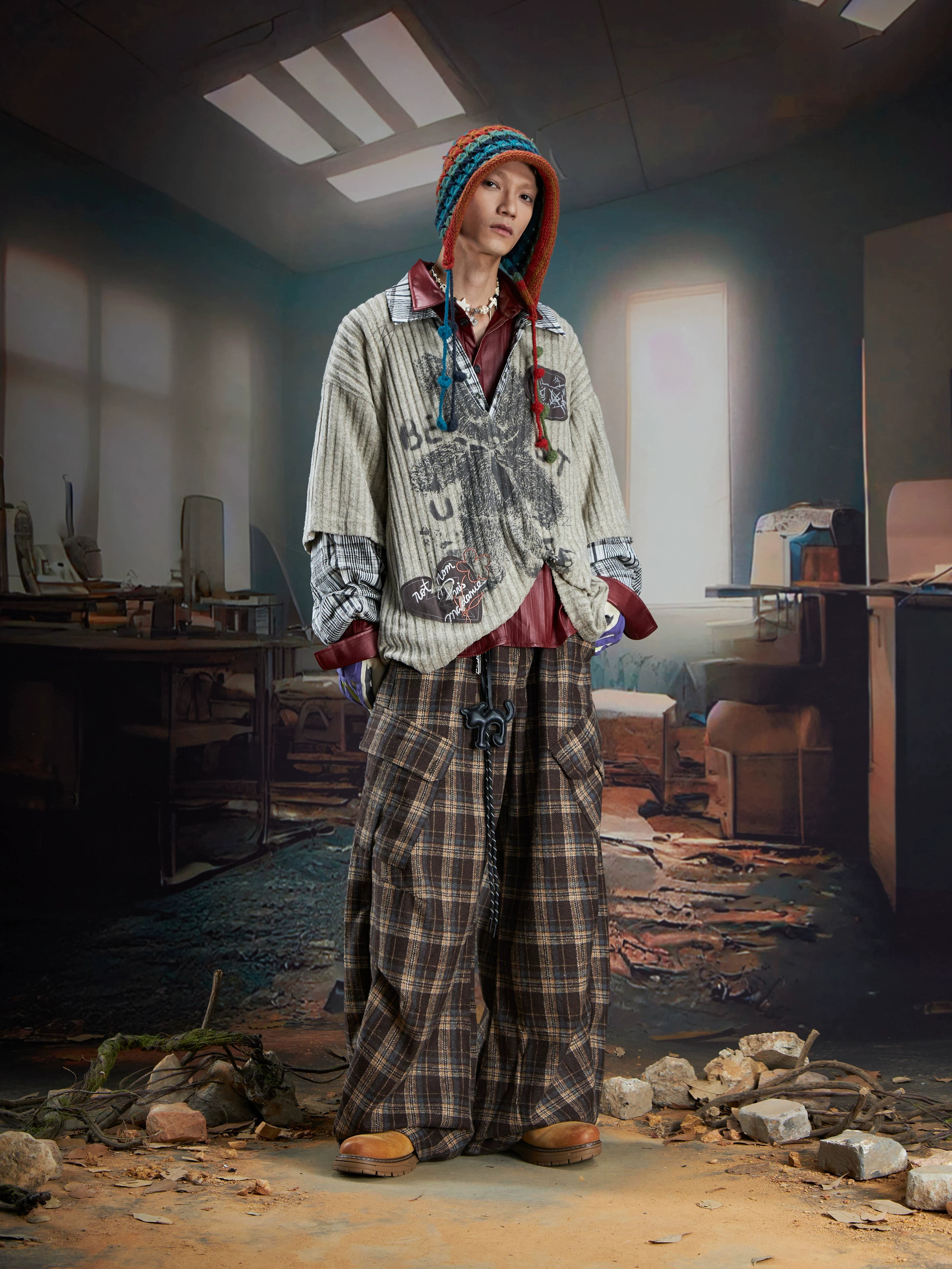 Harvest Patchwork Plaid Nomad Pullover