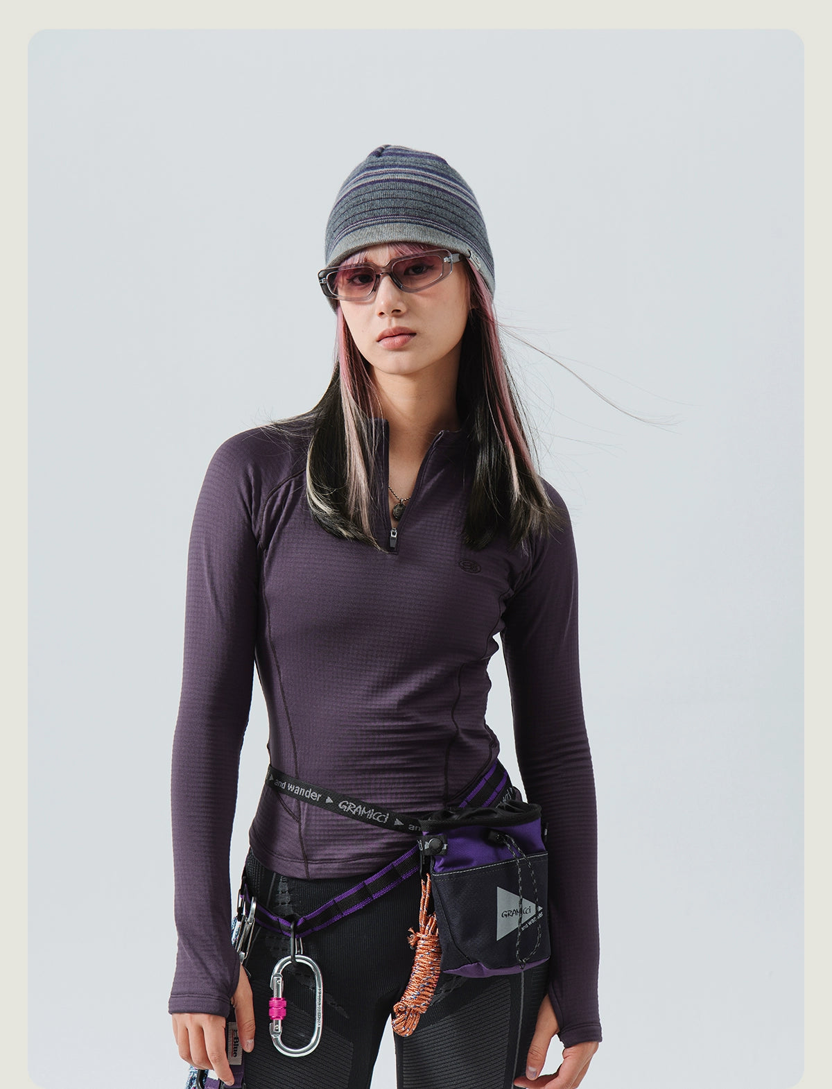 Wool Thermal Stand-Collar T-shirt