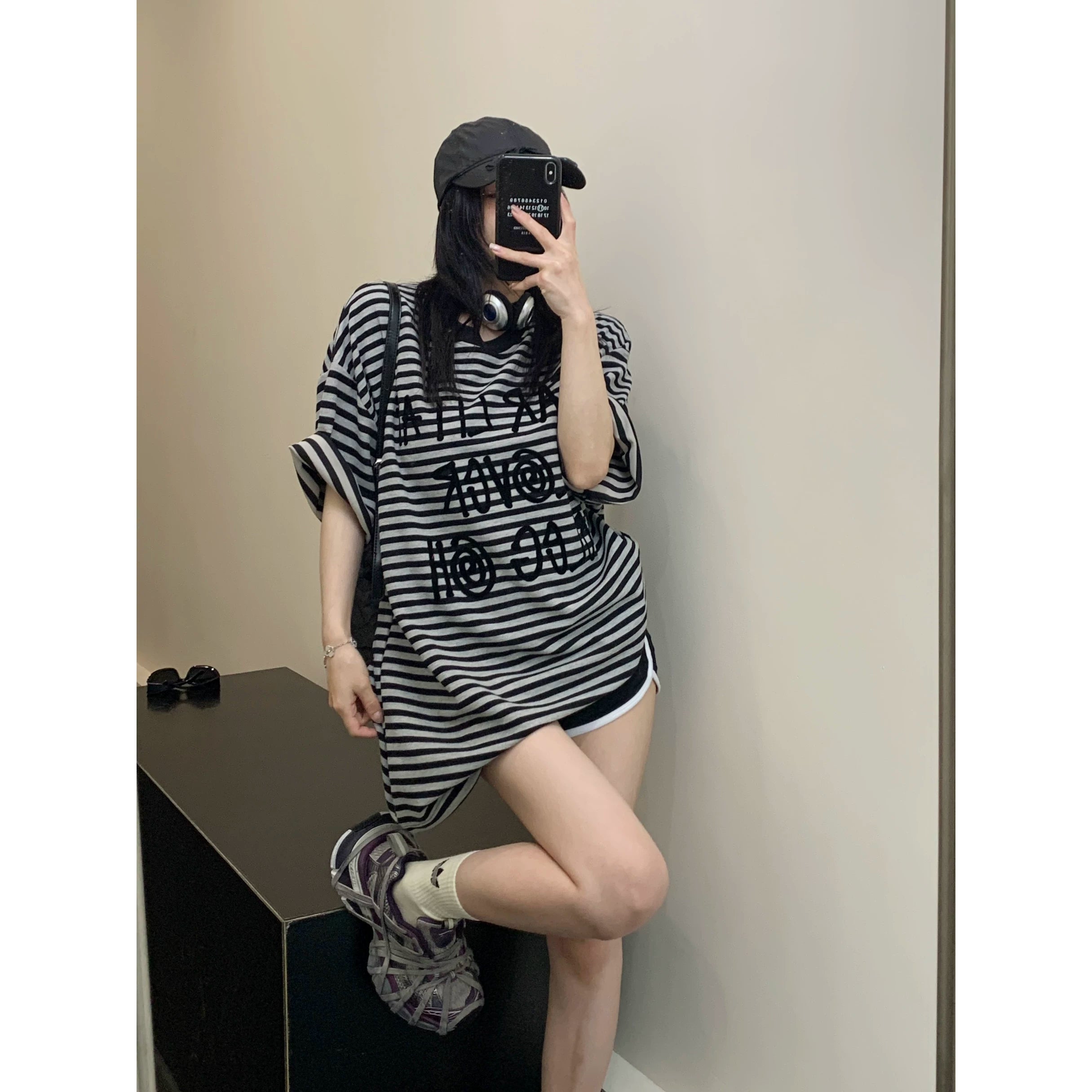 Mono Scribble Stripe Tee