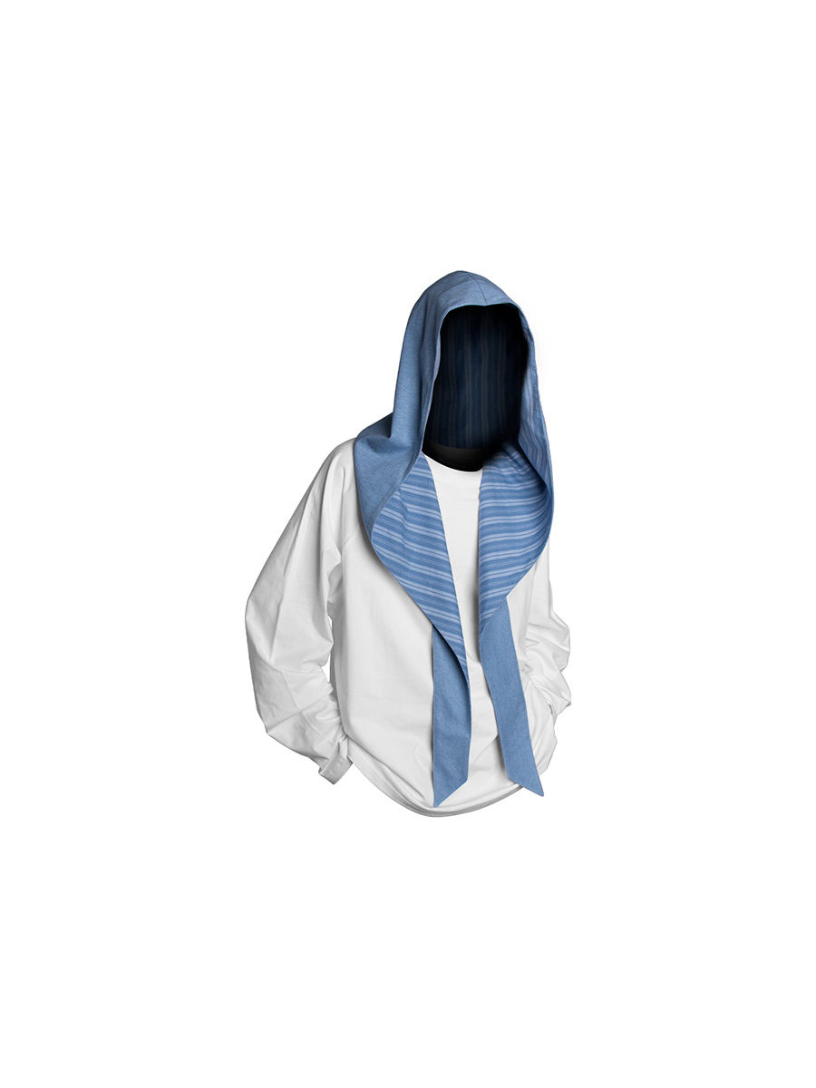Layered Sail Collar Oversized Sweatshirt