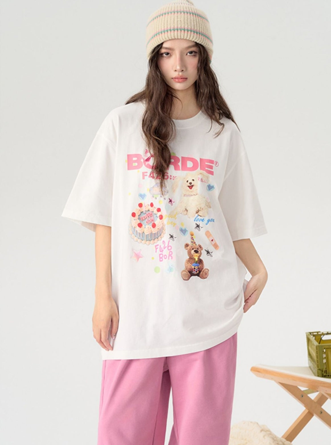 Assorted Cake Pattern T-Shirt - chiclara