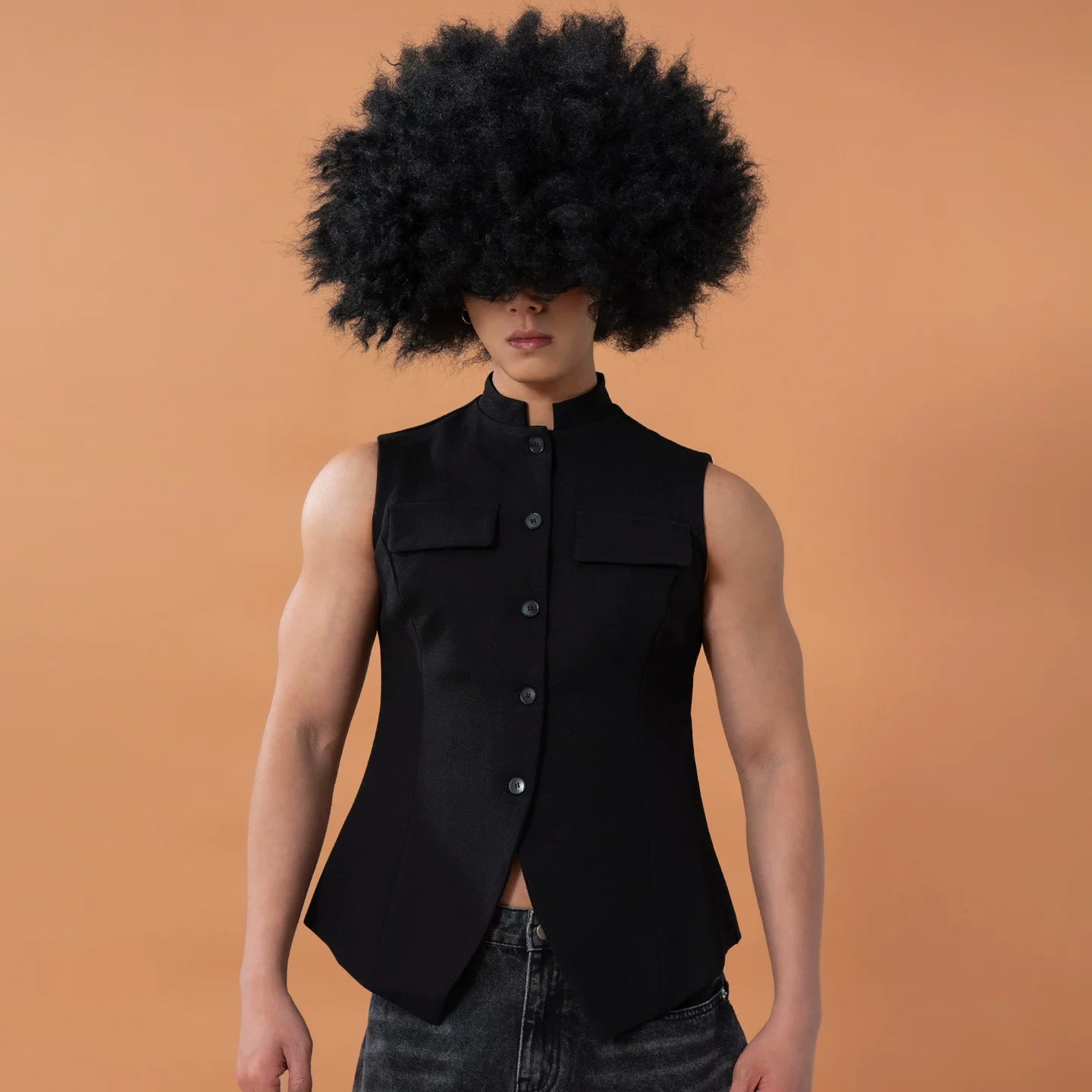 Midnight Mandarin Tailored Vest