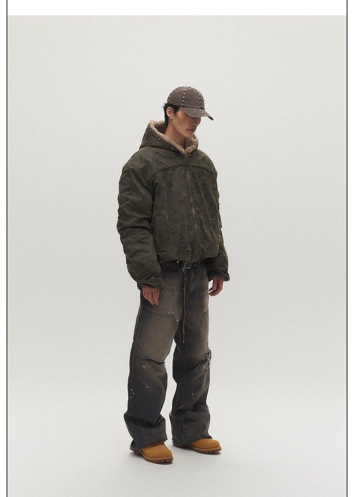 Dustland Sherpa-Lined Camo Hooded Jacket