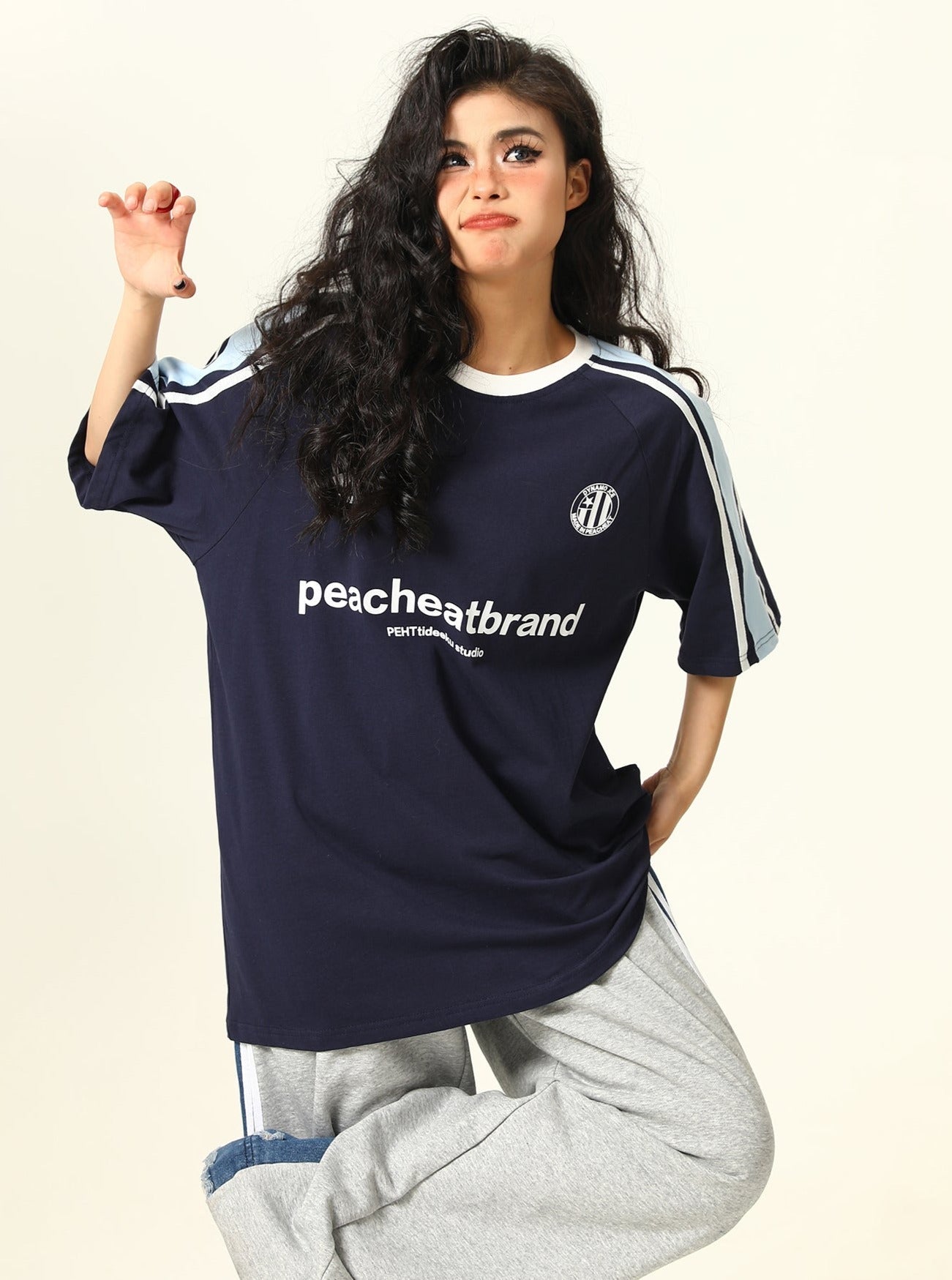 Oversized Athletic-Style T-shirt