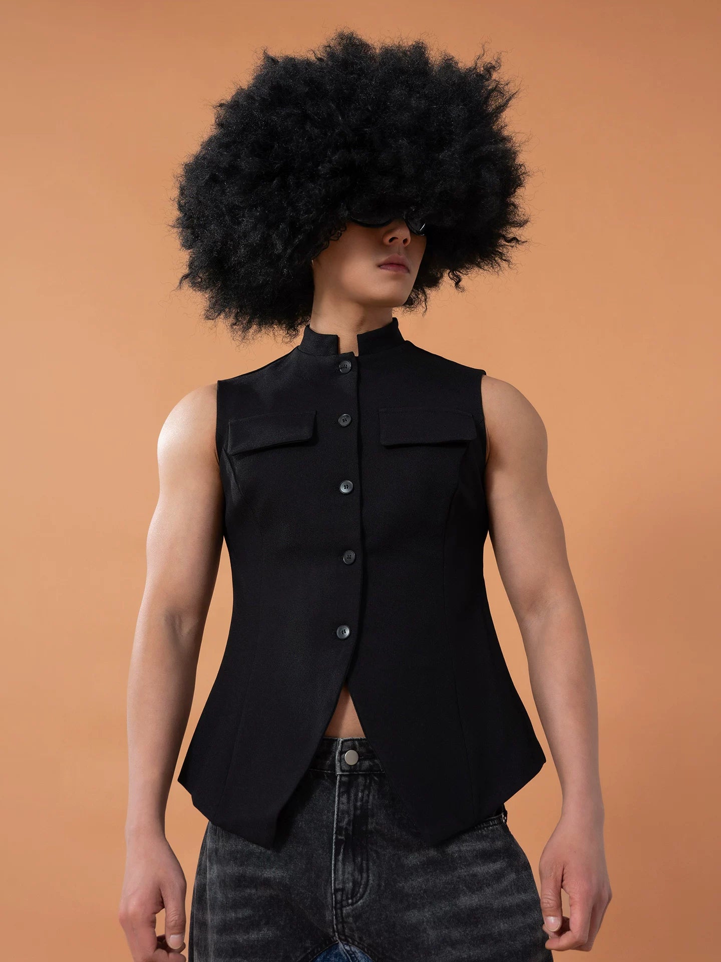 Midnight Mandarin Tailored Vest