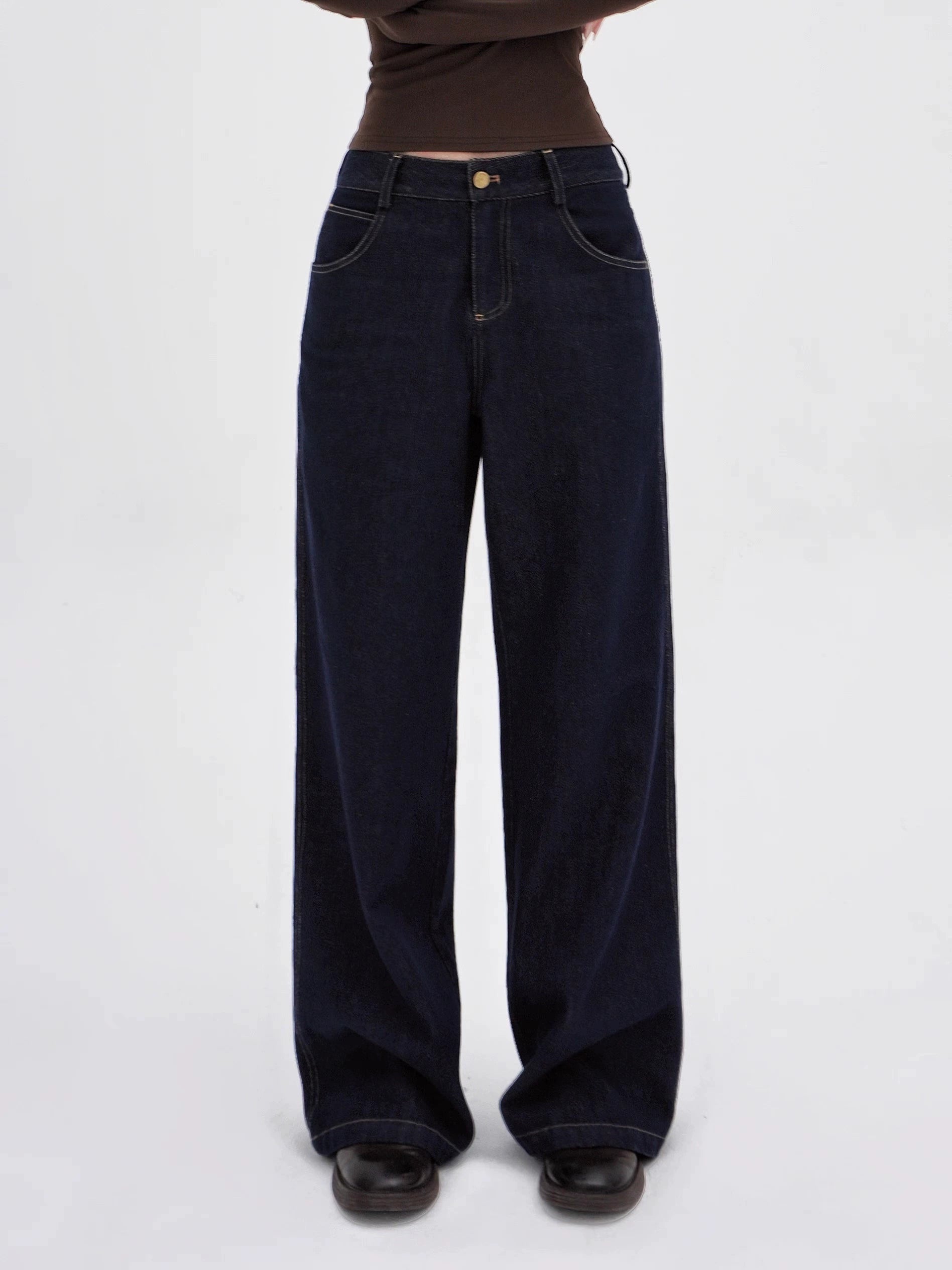 Low-rise Loose Wide-Leg Jeans