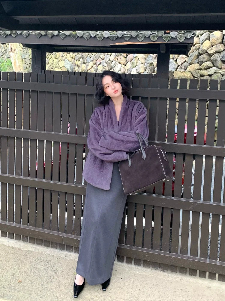 Velvet Snow Faux Fur Coat