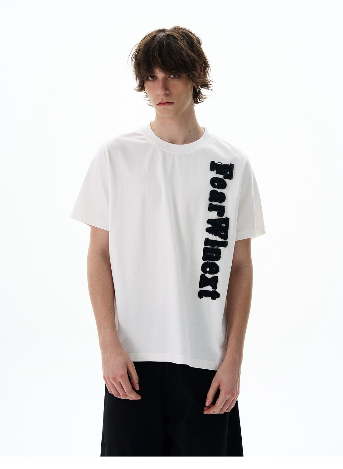 Fuzzy Script Vertical Tee