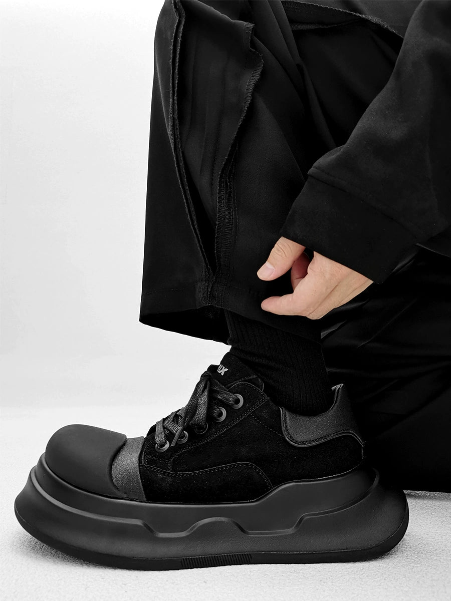 All-Black Chunky Platform Sneakers