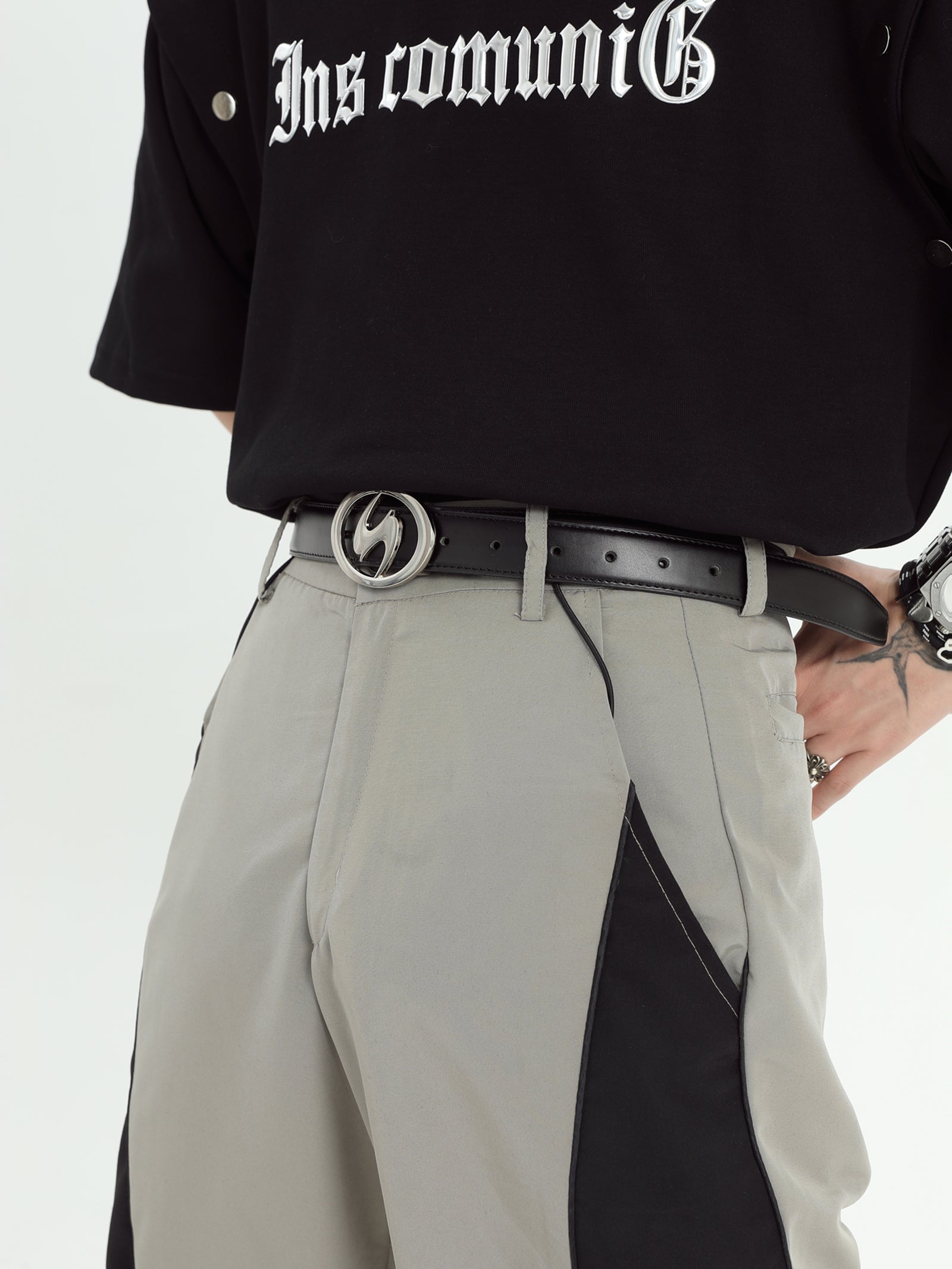 Logo Buckle Belt with Alloy Hardware - chiclara