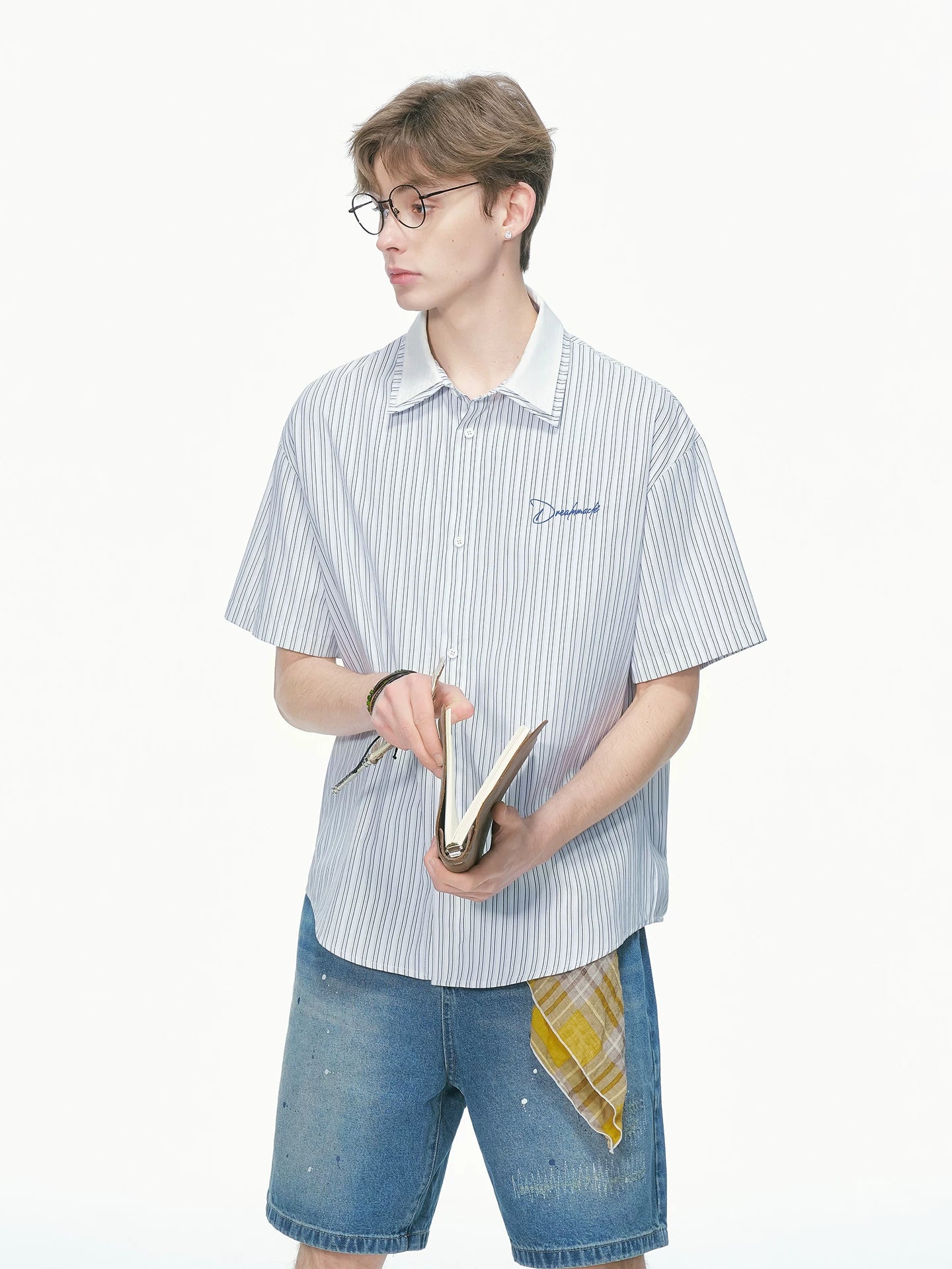 Daylight Pinstripe Contrast Collar Shirt