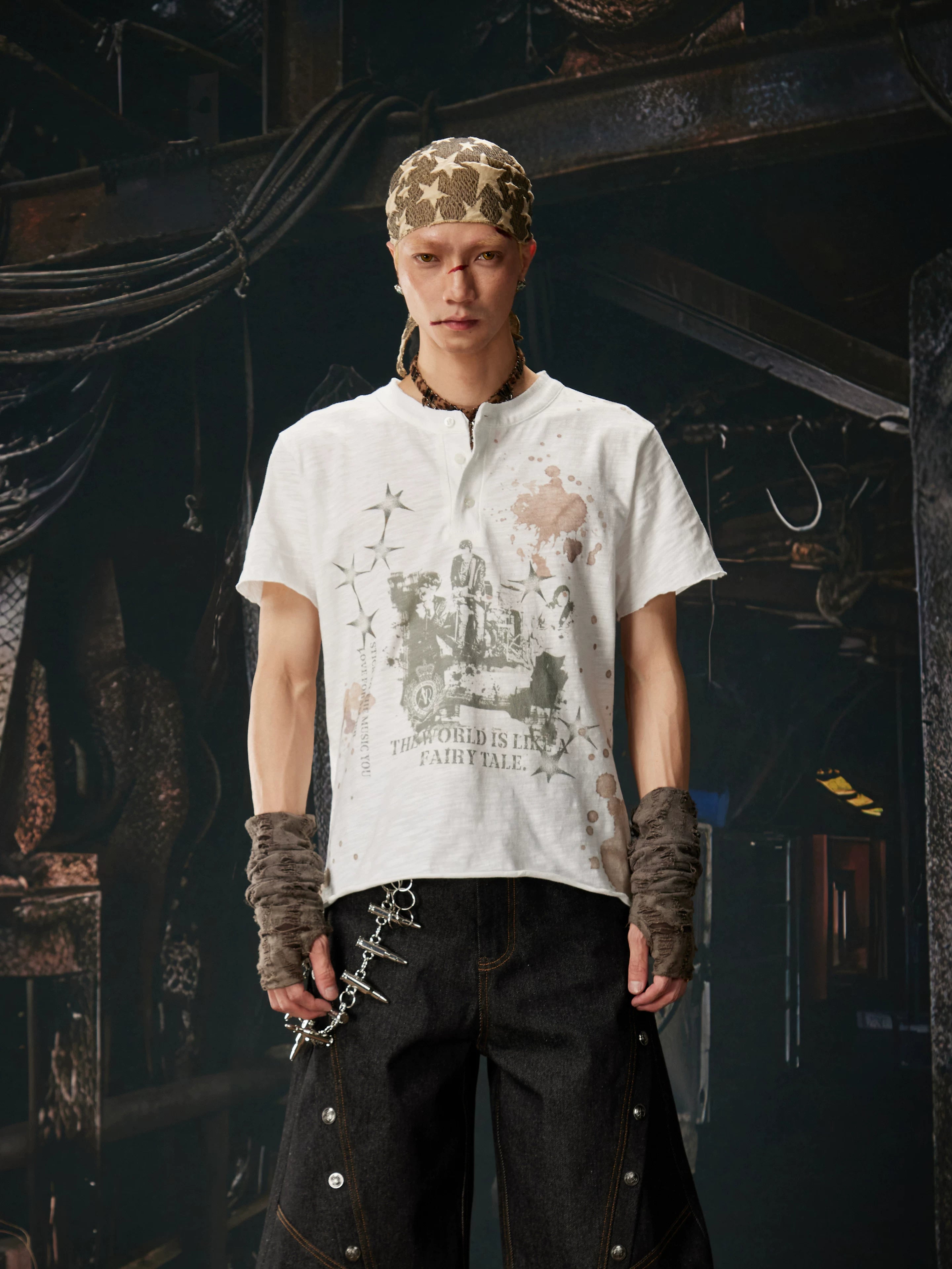 Fairytale Ruins Graphic Henley Tee