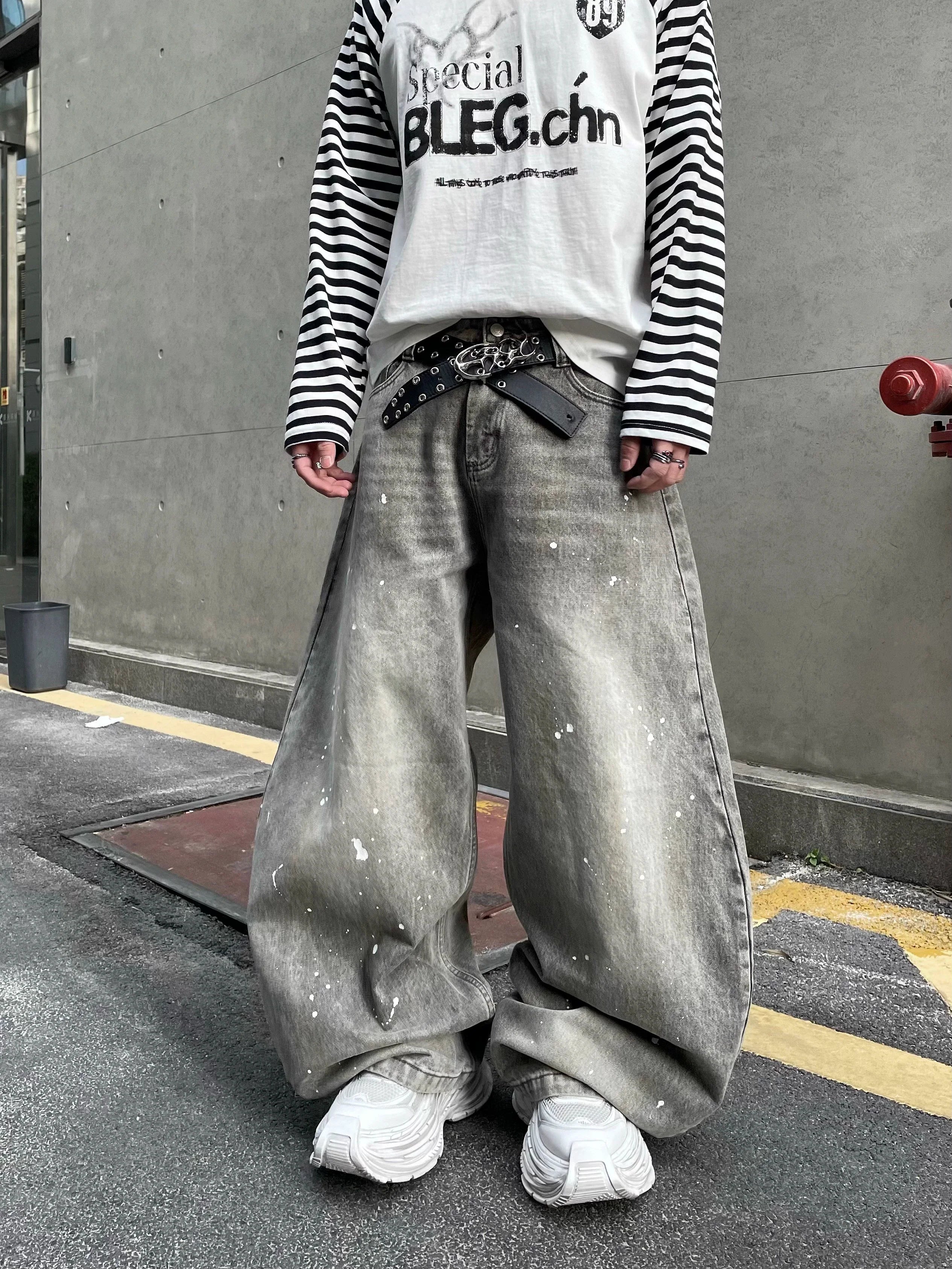 Paint Splatter Vintage Wide Leg Jeans