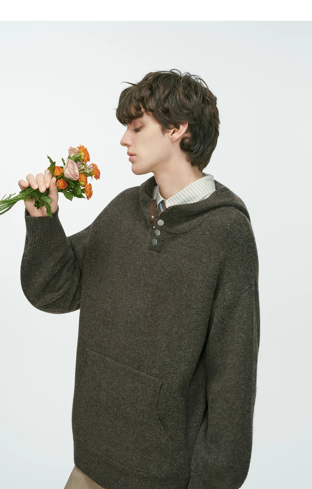 Cocoon Knit Hooded Pocket Sweater