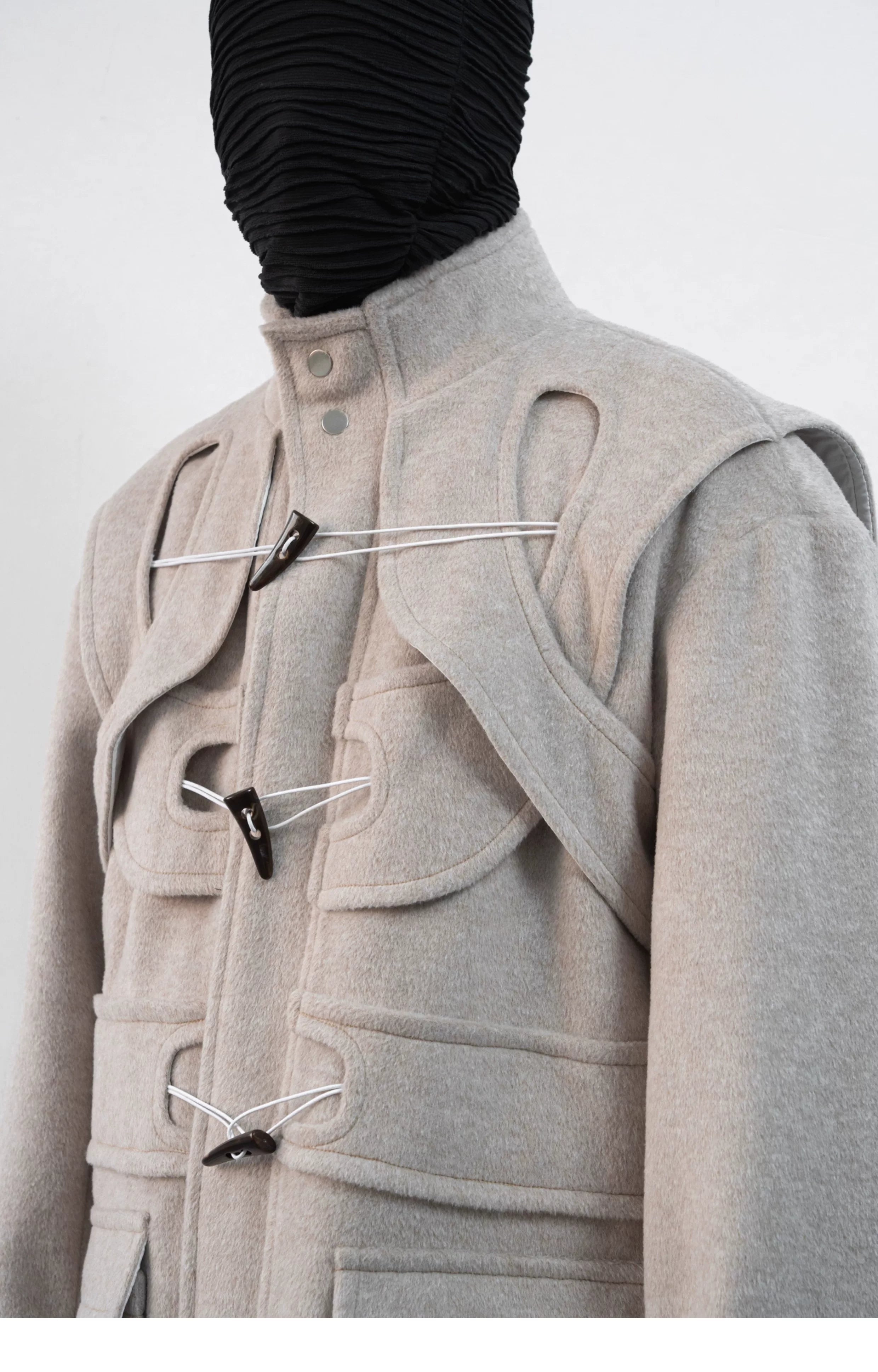 Iron Bastion Harnessed Wool Overcoat