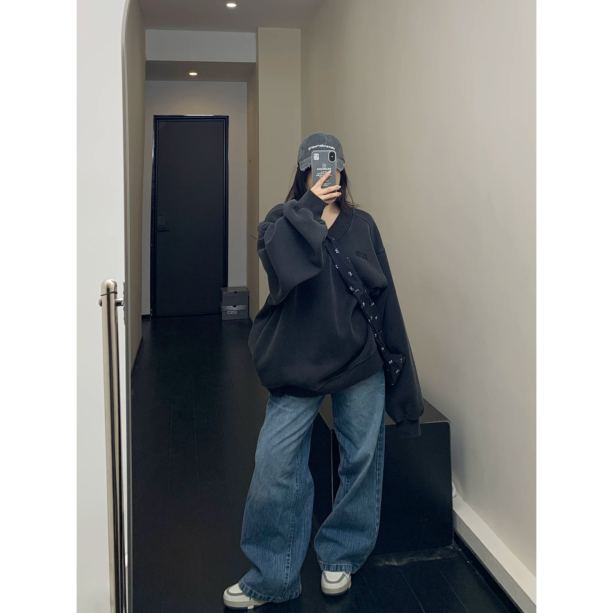 Crest V-Neck Sweatshirt