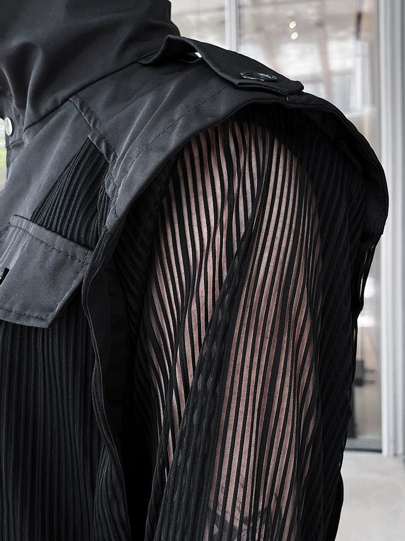 Spectral Barricade Sheer-Panel Shirt