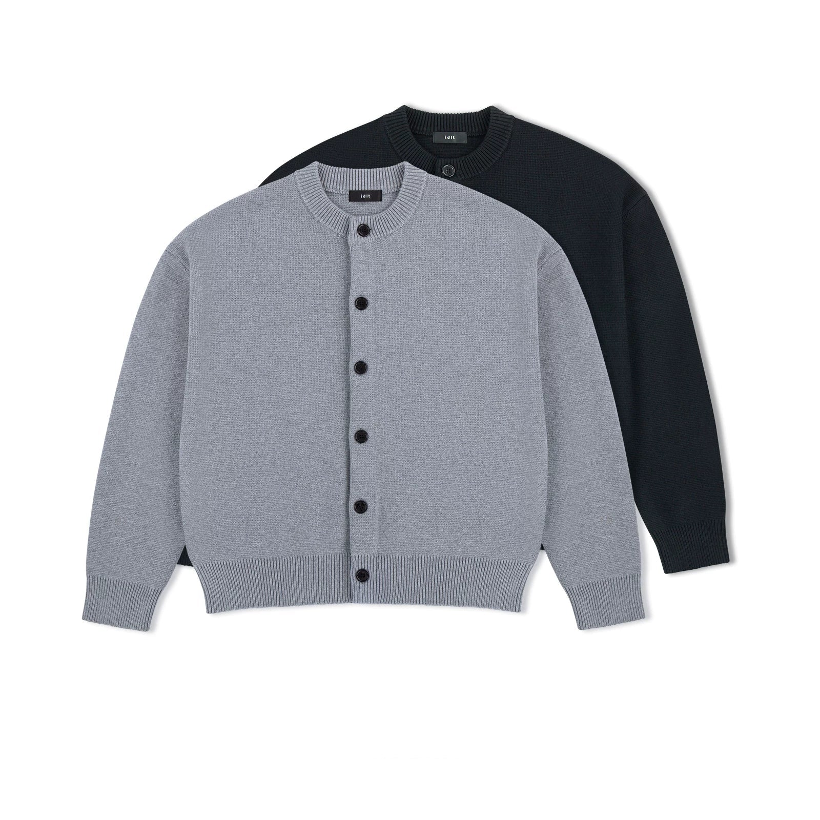 Minimal Crest Knit Cardigan