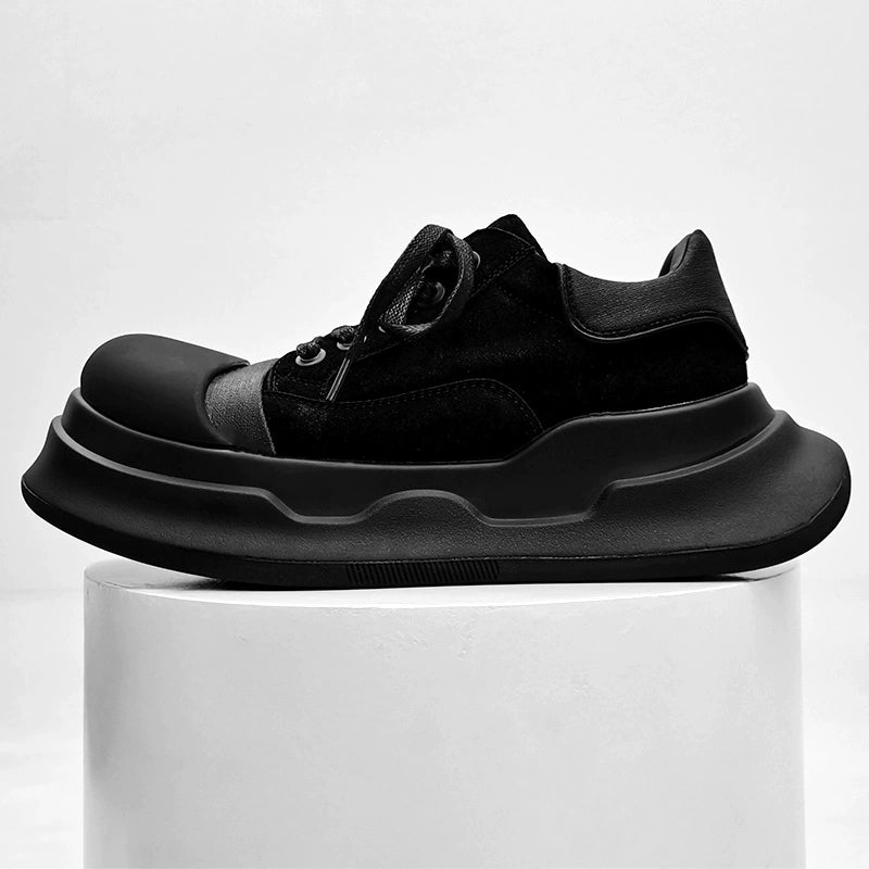 All-Black Chunky Platform Sneakers