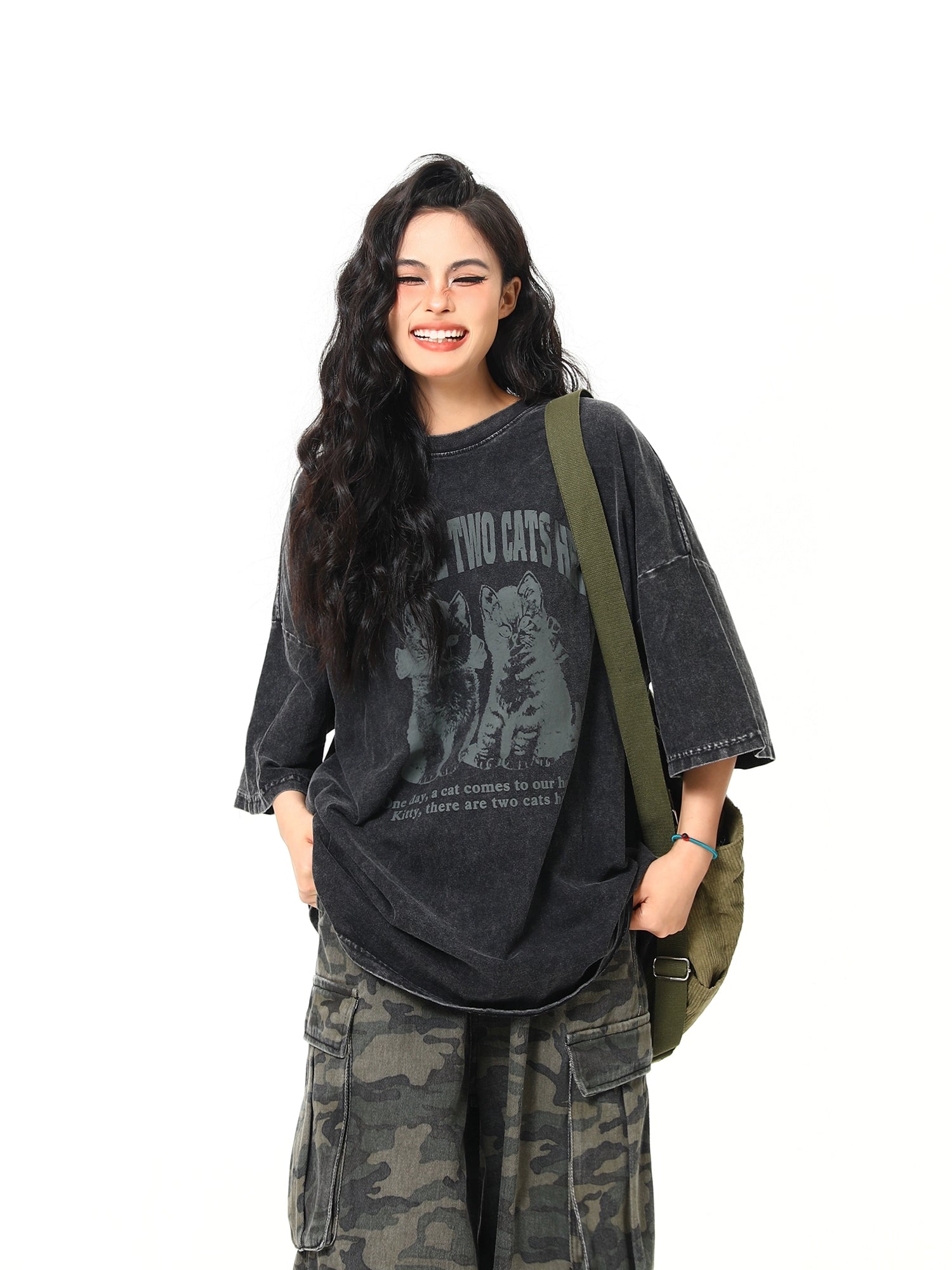 Two Cats Vintage Tee