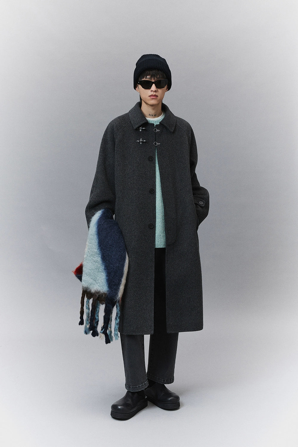 Wool Double-Faced Classic Balmacaan Coat