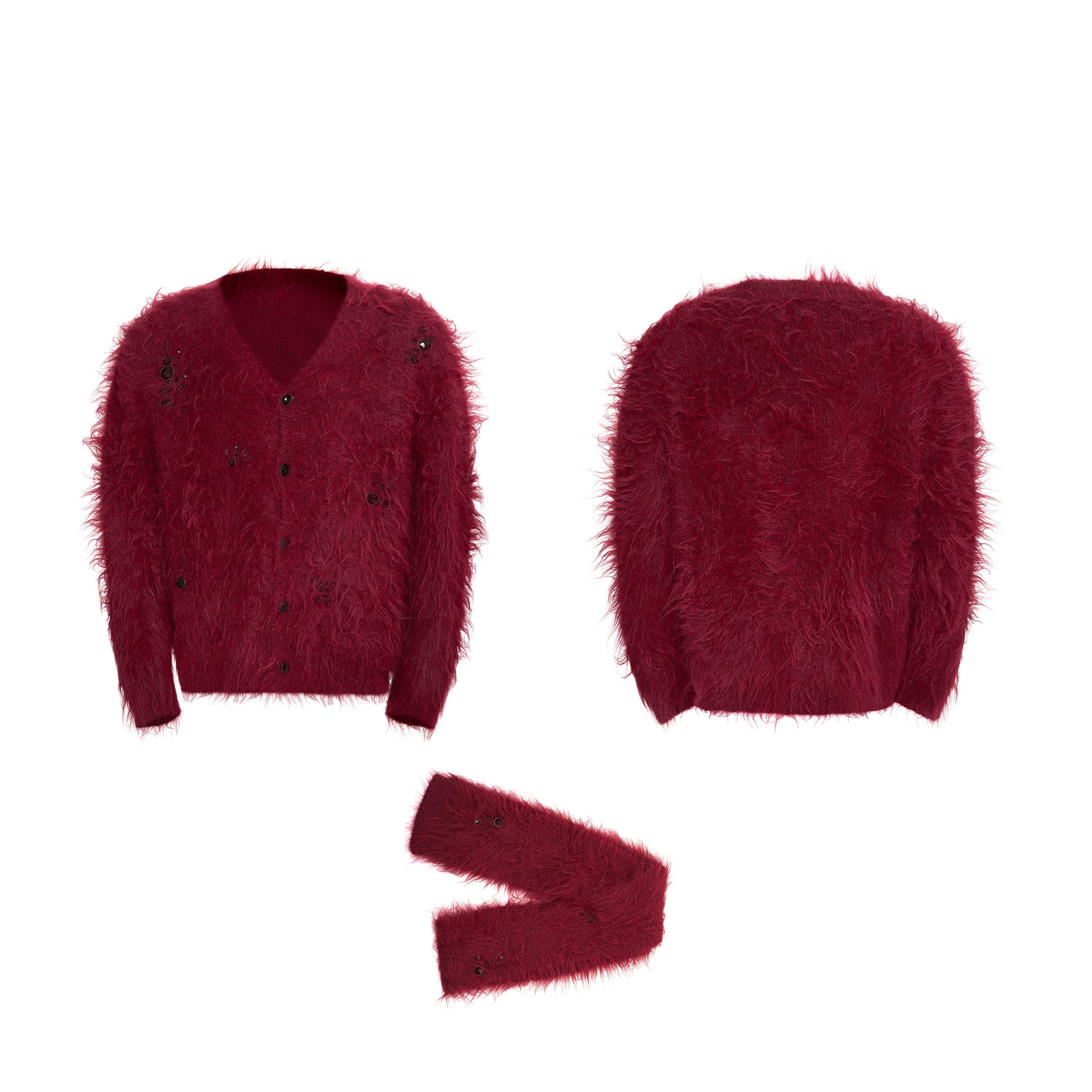 Blizzard Faux‑Fur Holiday Cardigan