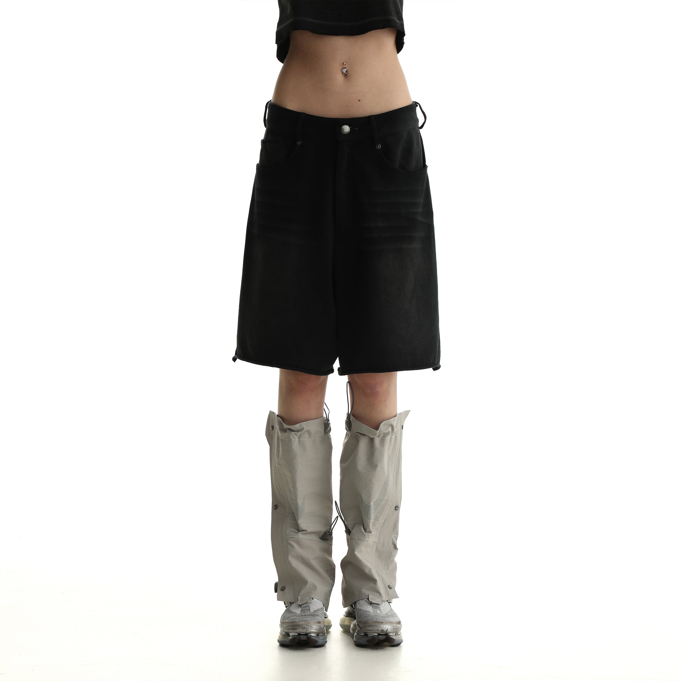 Casual Shorts & Pants Set with Embossed Whiskers - chiclara