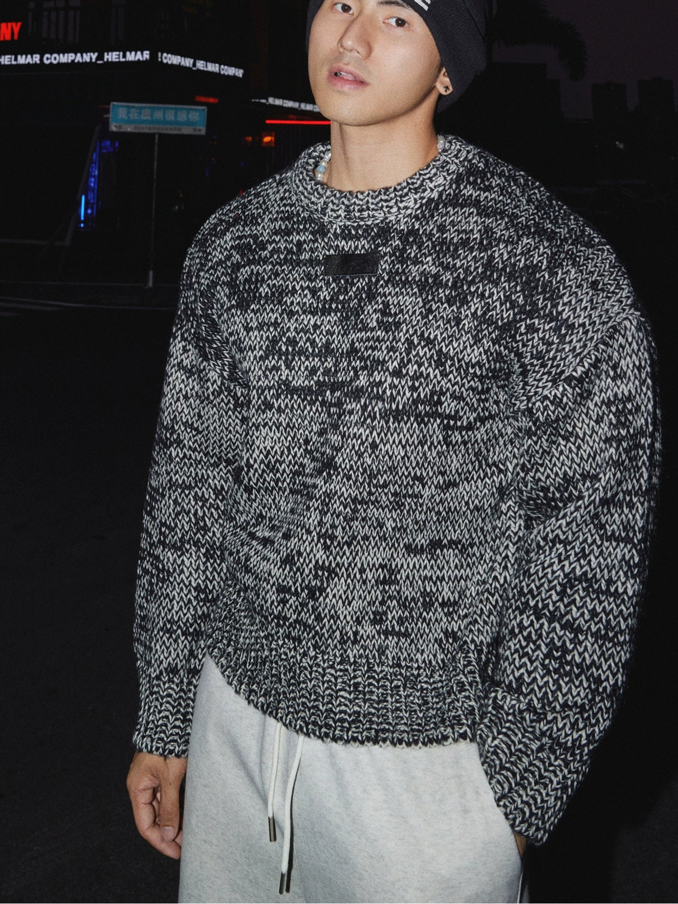 Shadow Marled Chunky Knit Sweater