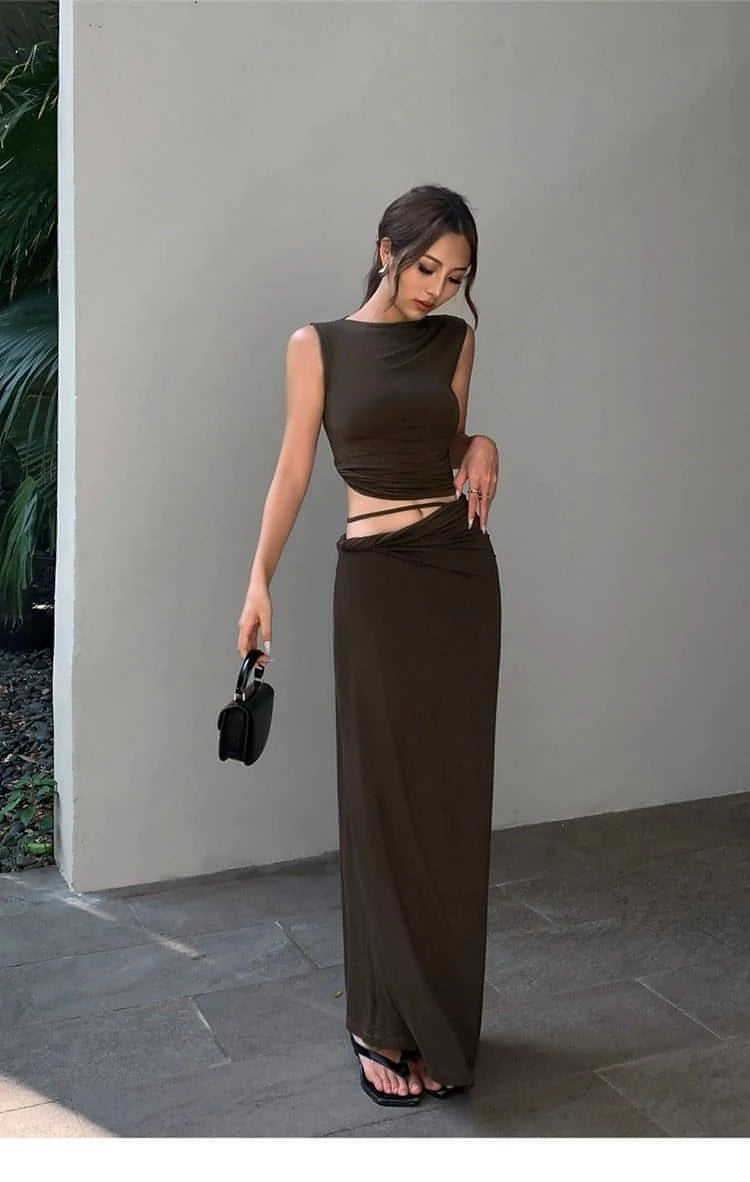 Summer Collection - Black Slimming Mid-Length Pencil Skirt - chiclara