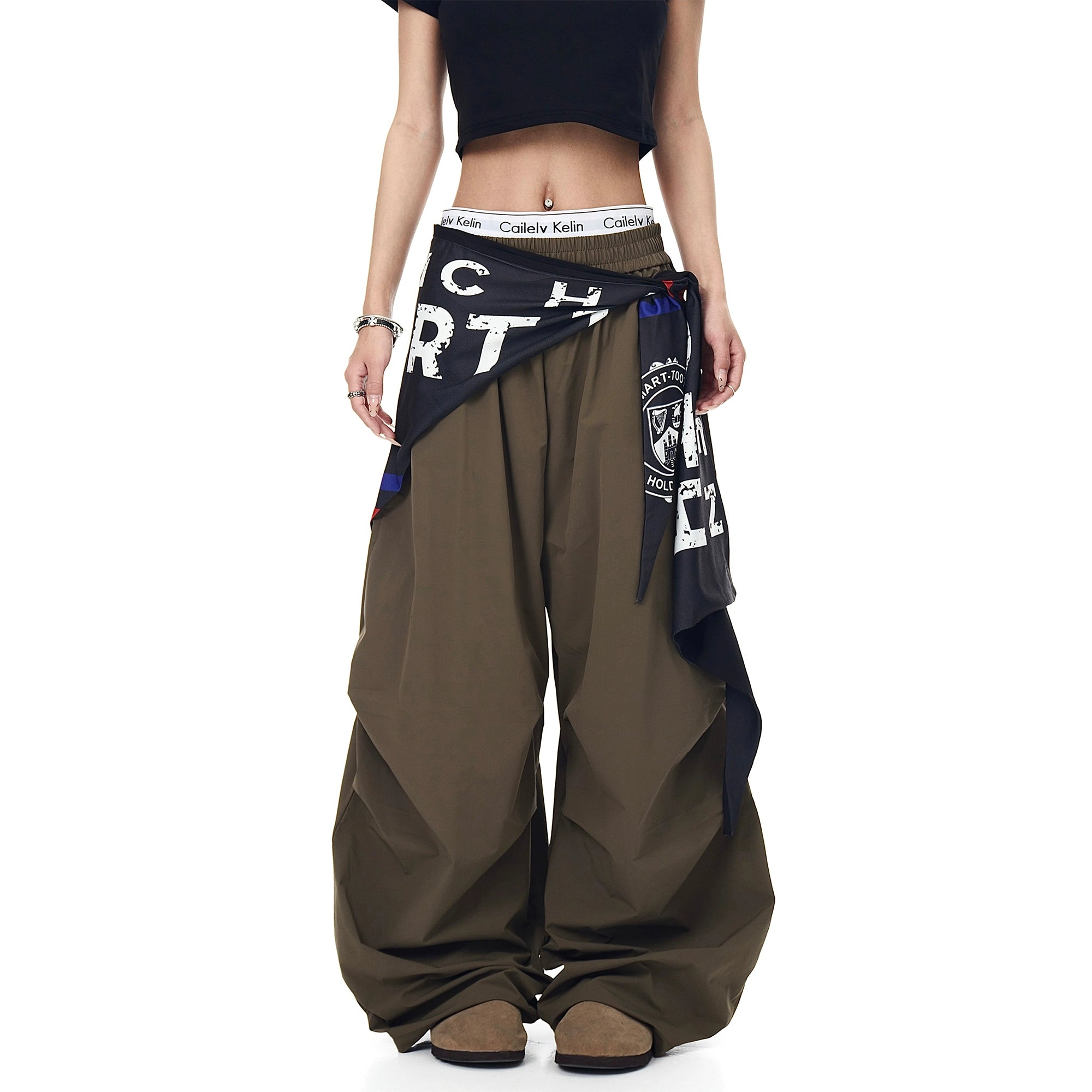 Varsity Drape Parachute Cargo Pants