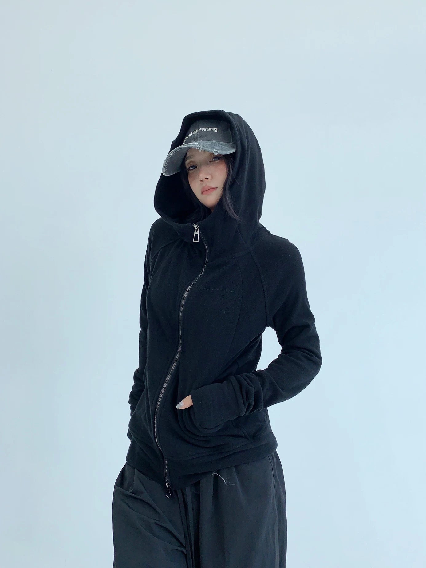 Mushroom Script Zip Hoodie