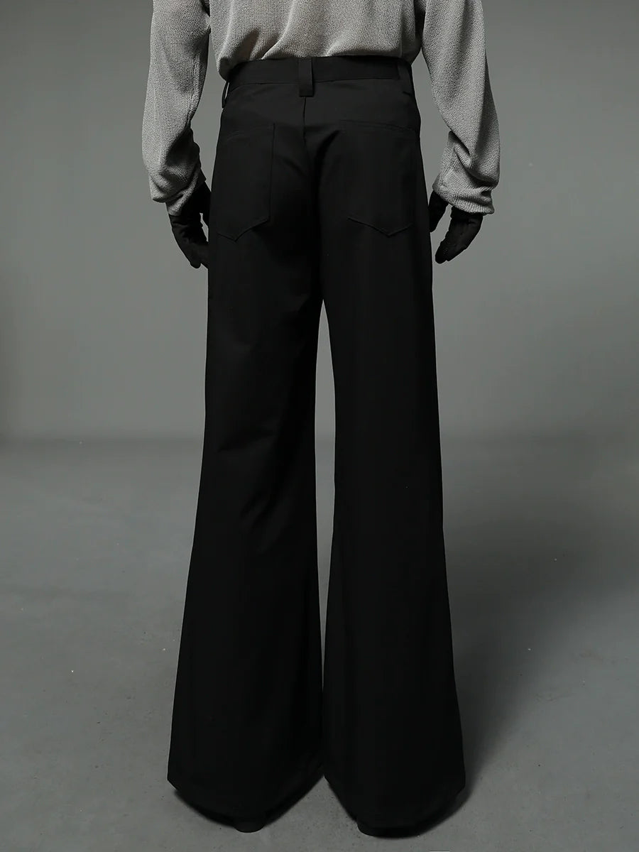 High-Waisted Flared Dress Trousers