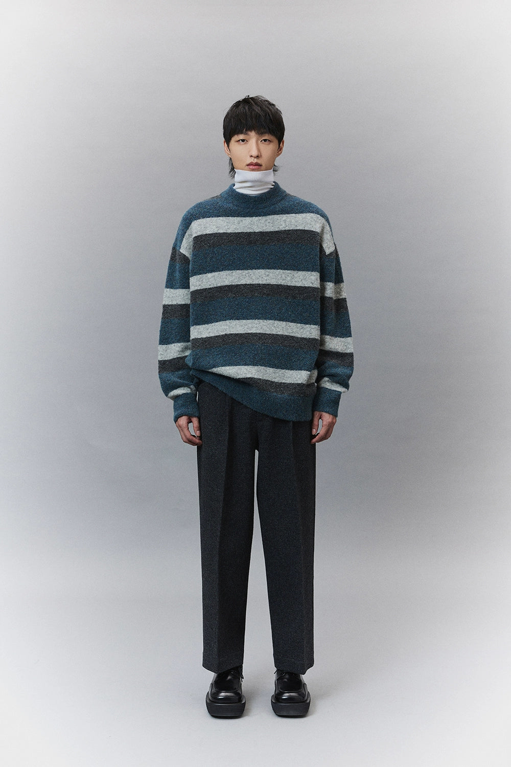 Tri-Color Stripe Sweater