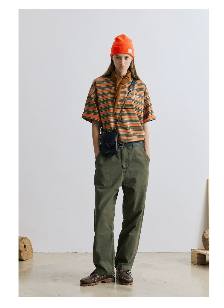 Army Green/Khaki Loose Casual Pants