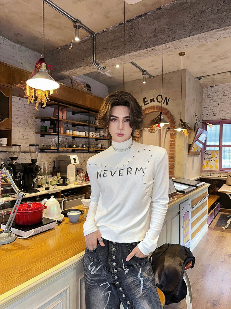 Neverm Studded Gothic Knit Turtleneck