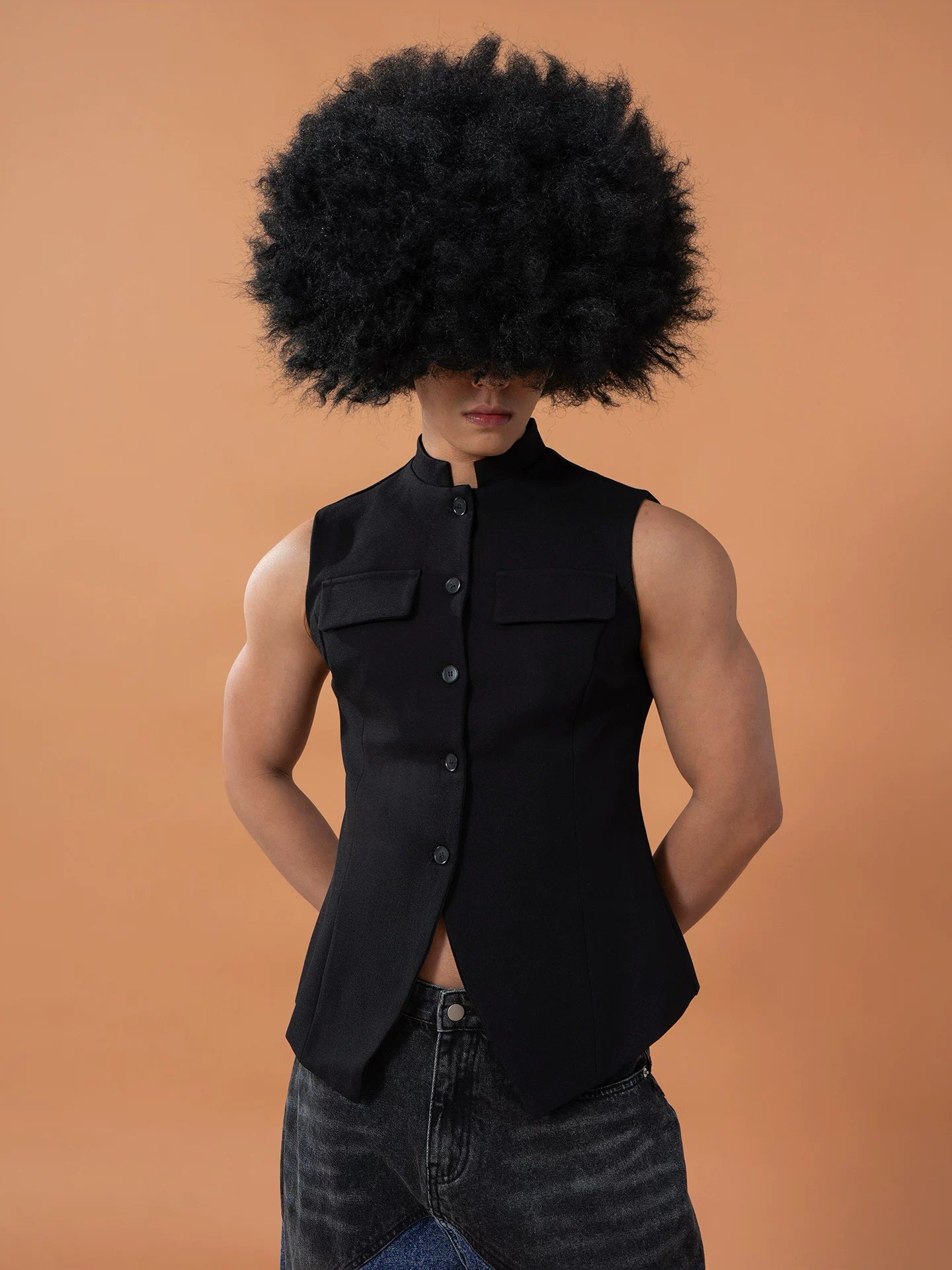 Midnight Mandarin Tailored Vest