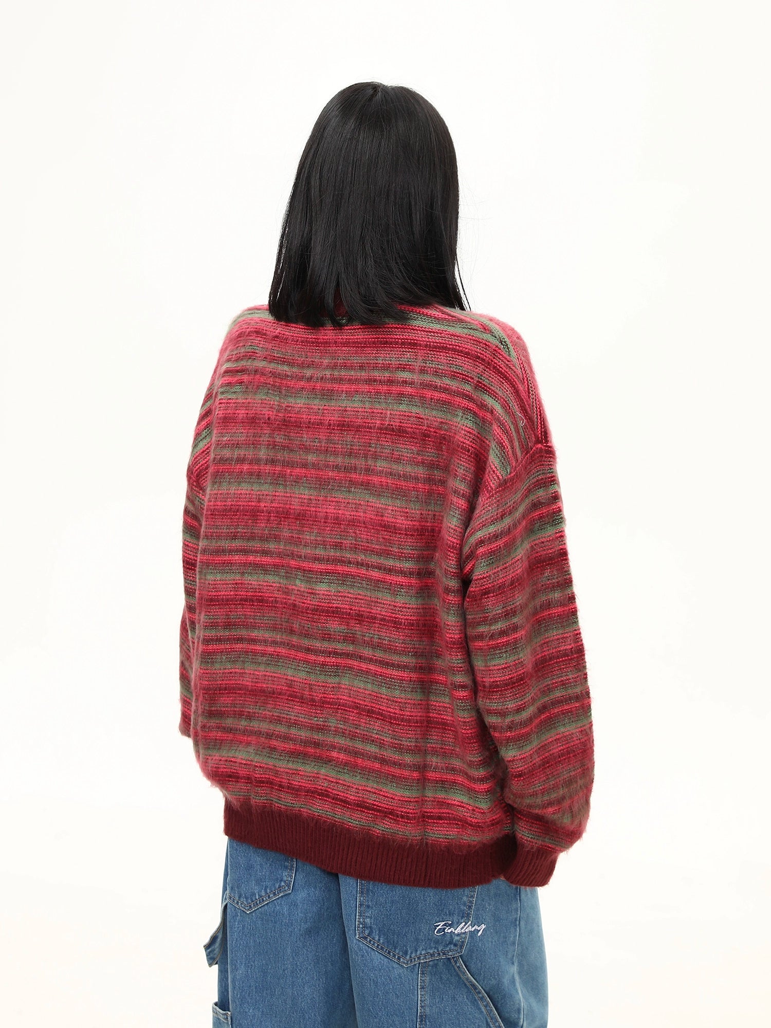 Mulled Berry Stripe Knit Sweater