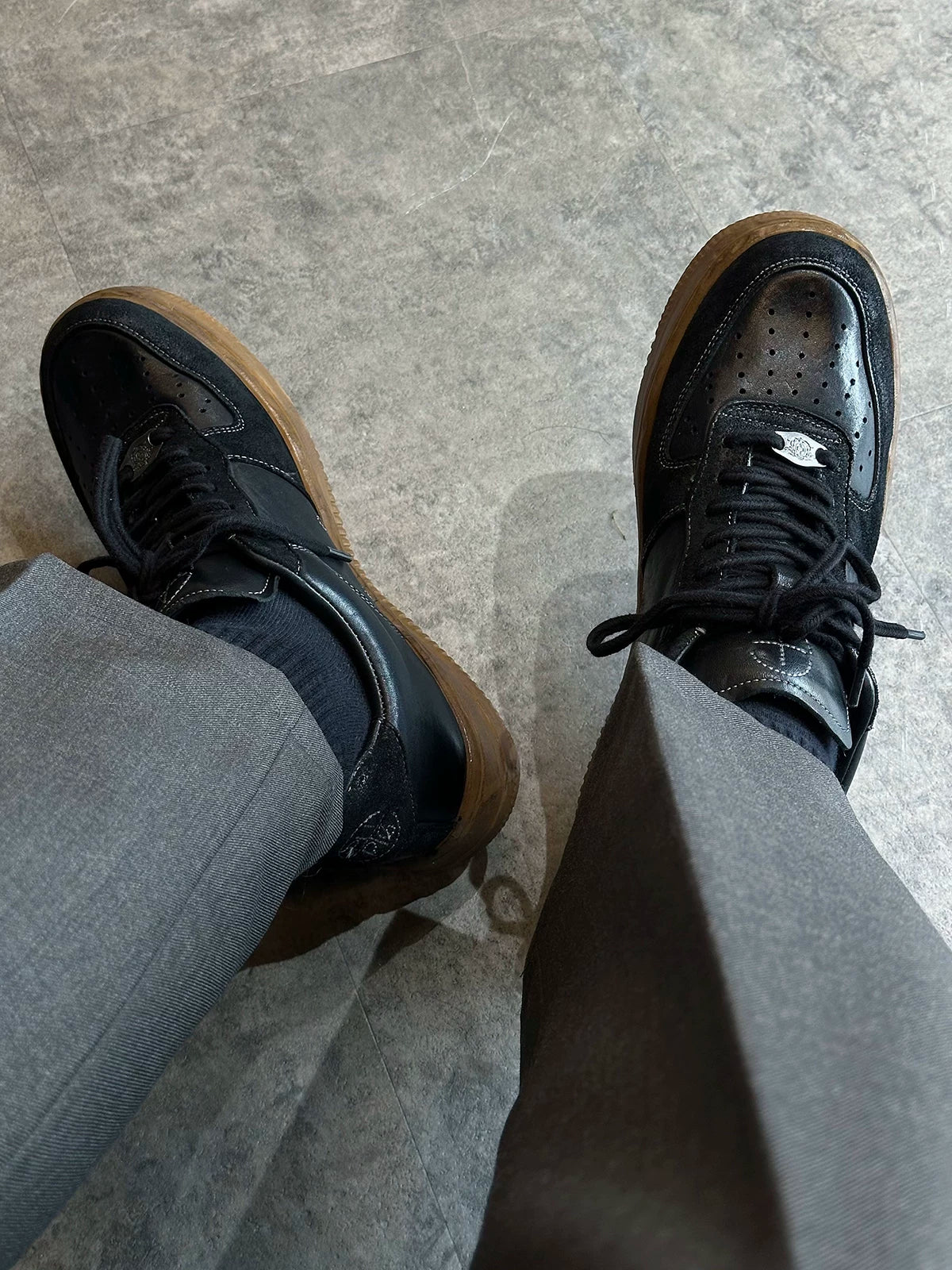 Vintage Leather Court Sneakers
