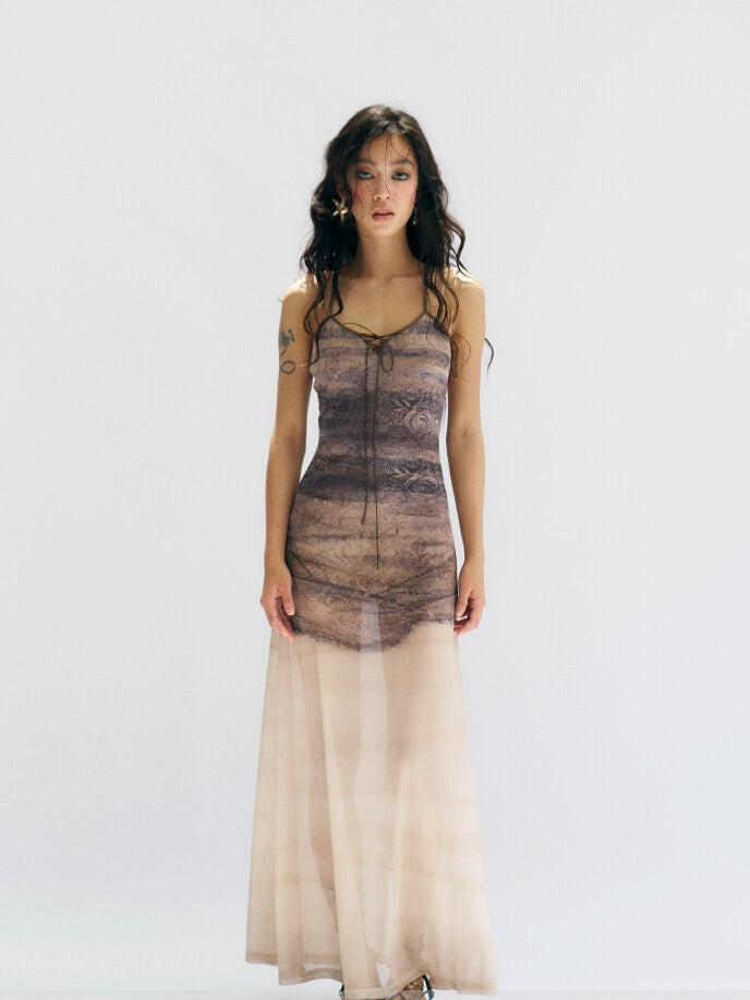 Desert Veil Sheer Maxi Dress
