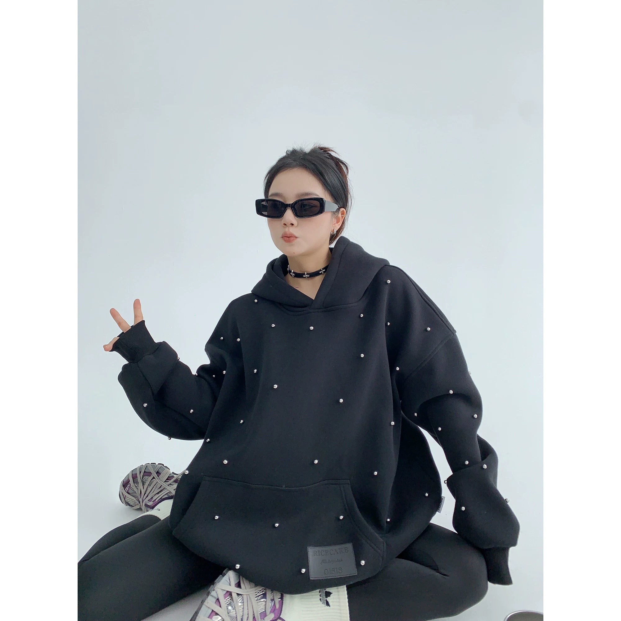 Starlit Pearl Oversize Hoodie