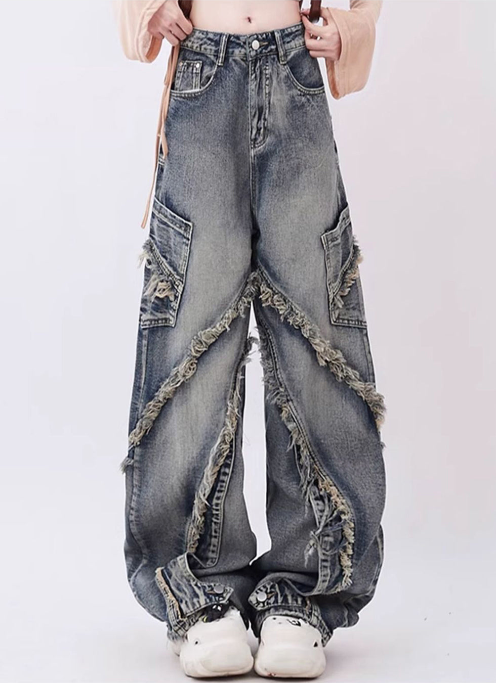 Washed Straight Jeans - chiclara